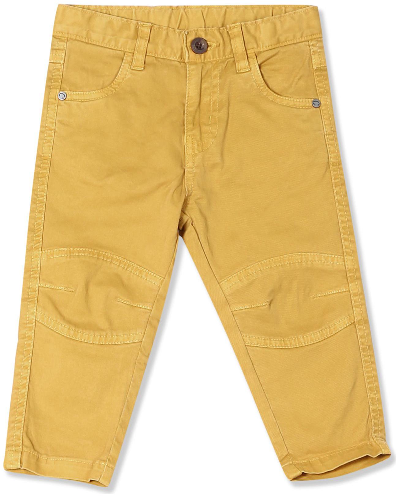 

Donuts Baby boy Cotton Solid Trousers - Yellow