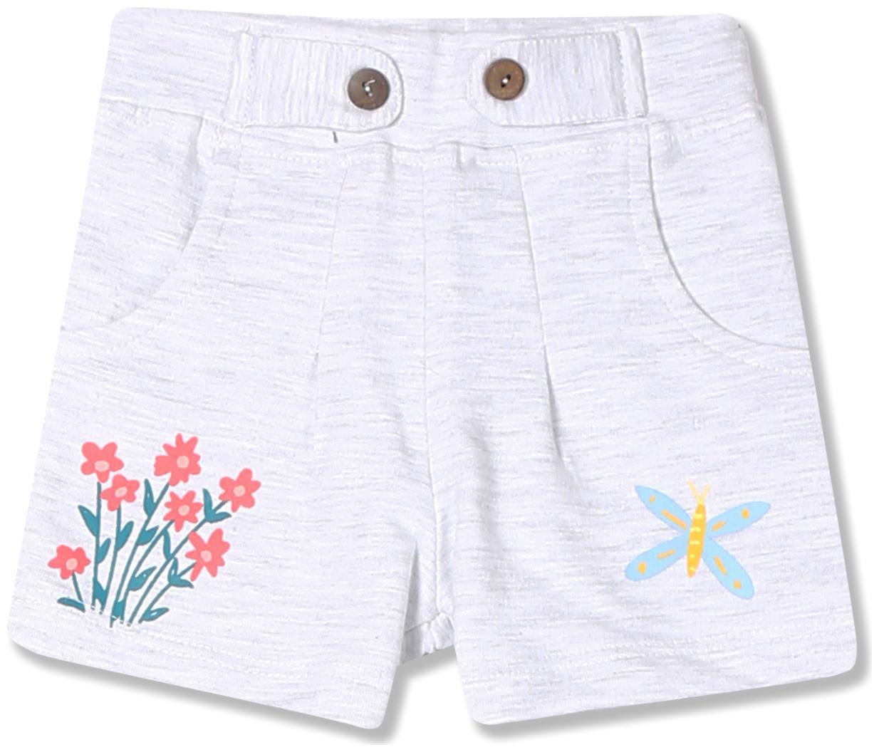 

Donuts Baby girl Cotton Printed Shorts - Grey
