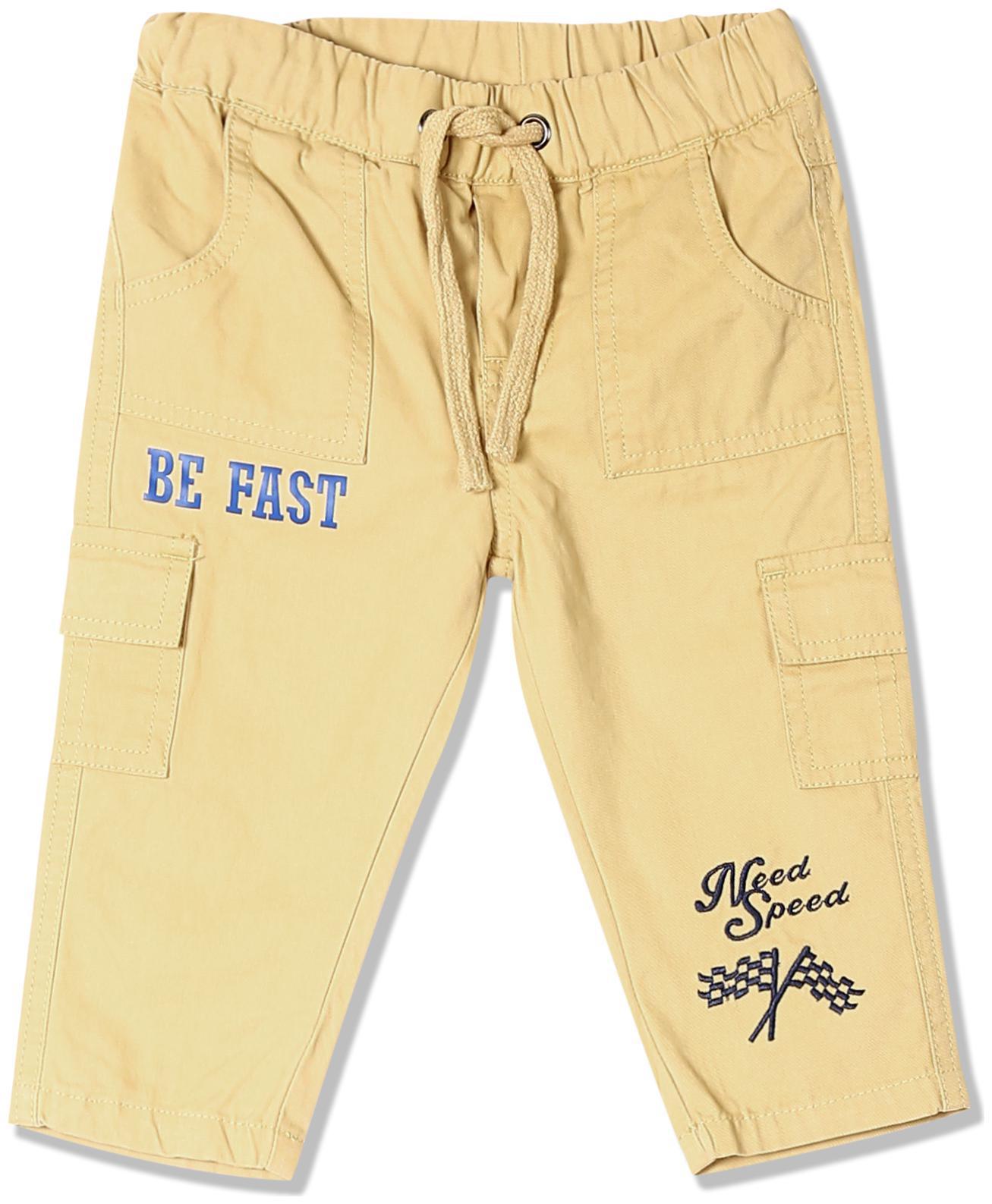

Donuts Baby boy Cotton Solid Trousers - Beige