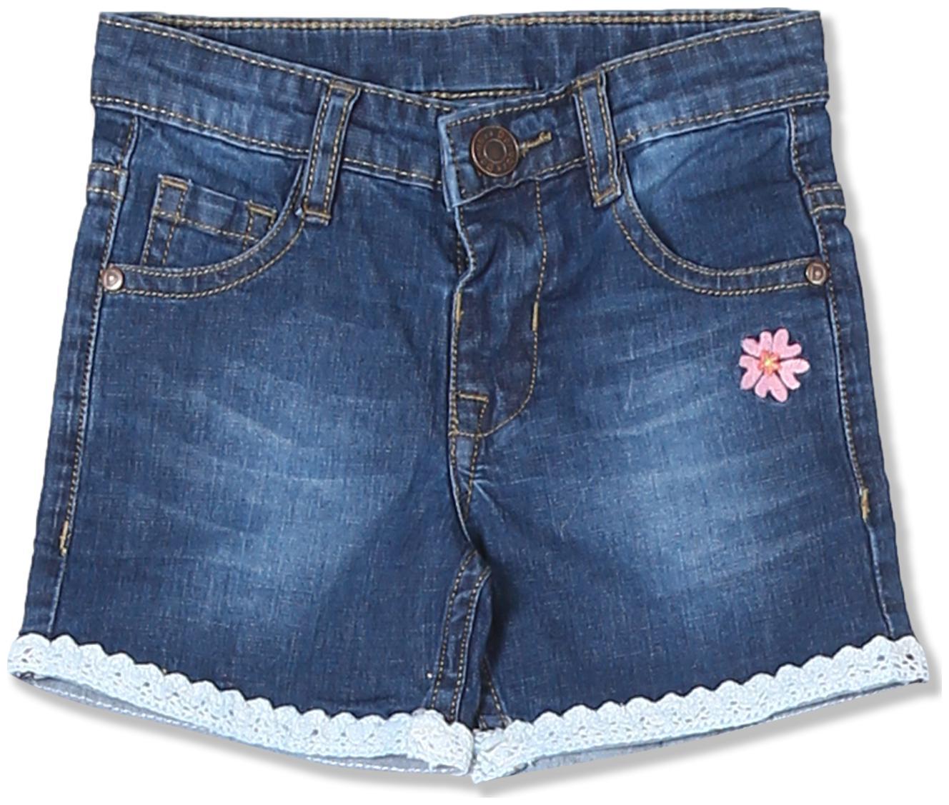 

Donuts Baby girl Cotton blend Acid wash Shorts - Blue