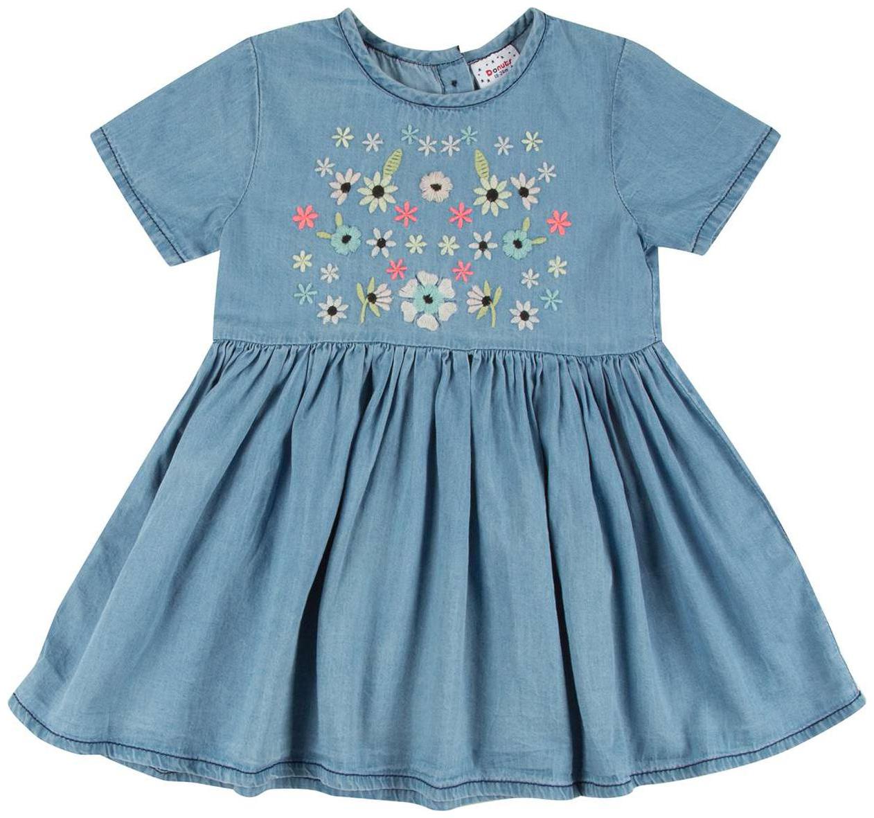 

Donuts Baby girl Cotton Printed Princess frock - Blue