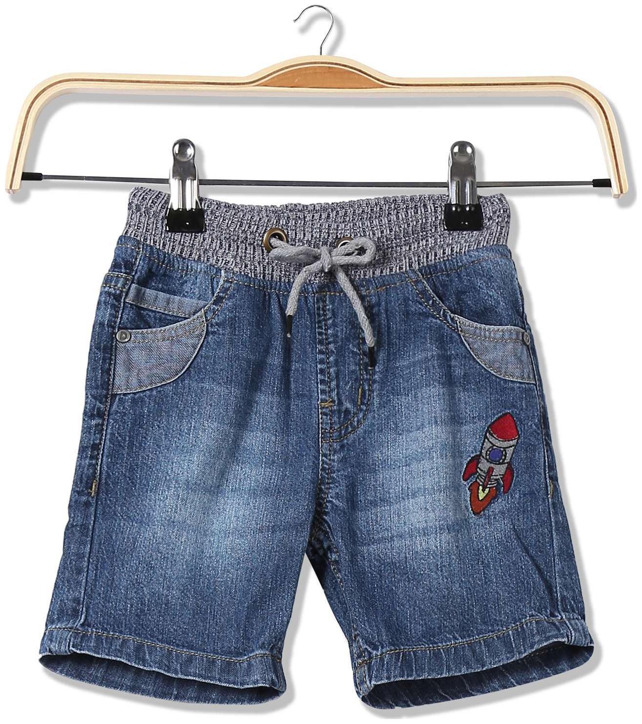 

Donuts Baby boy Cotton Solid Shorts - Blue