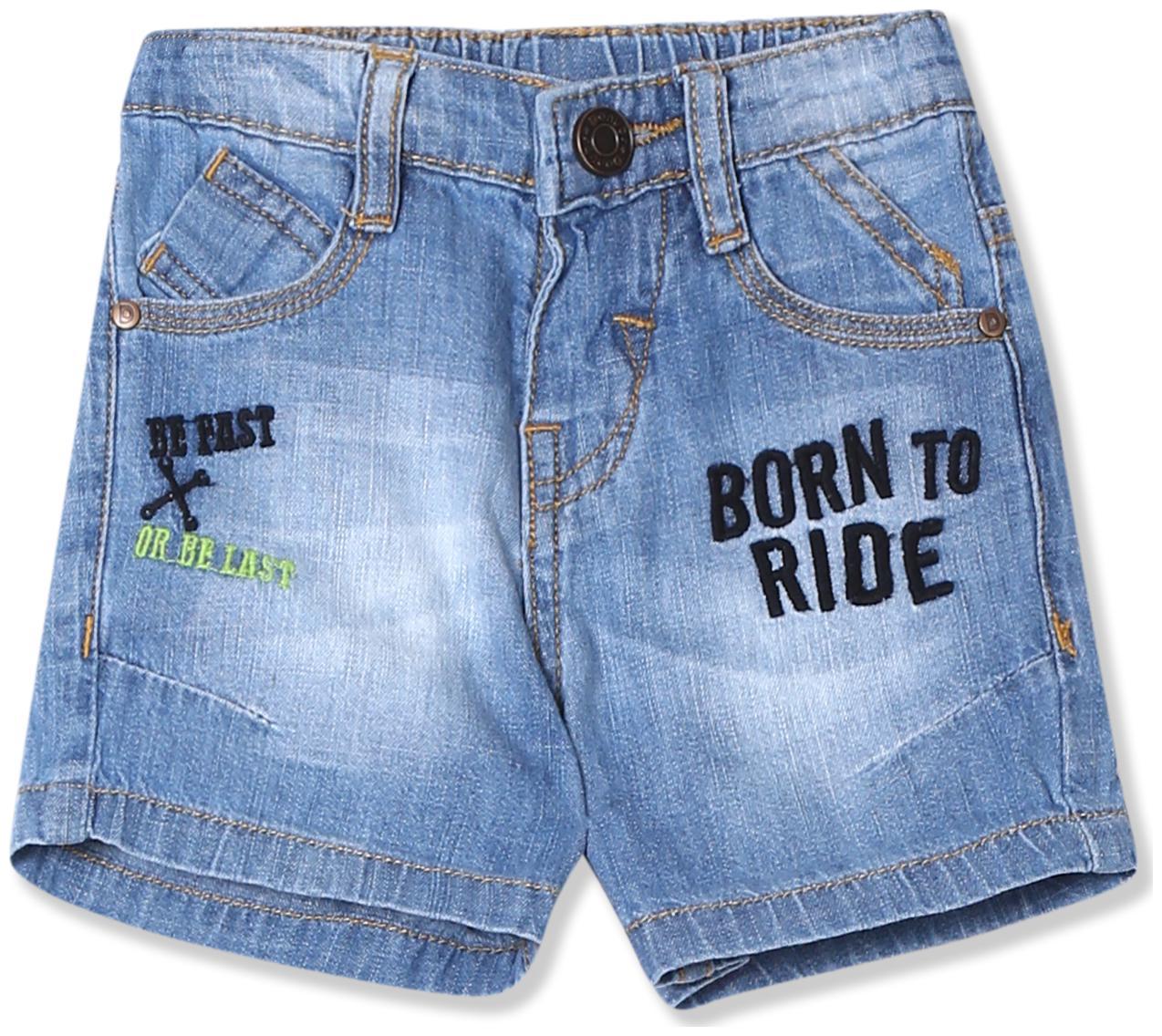 

Donuts Baby boy Denim Acid wash Shorts - Blue
