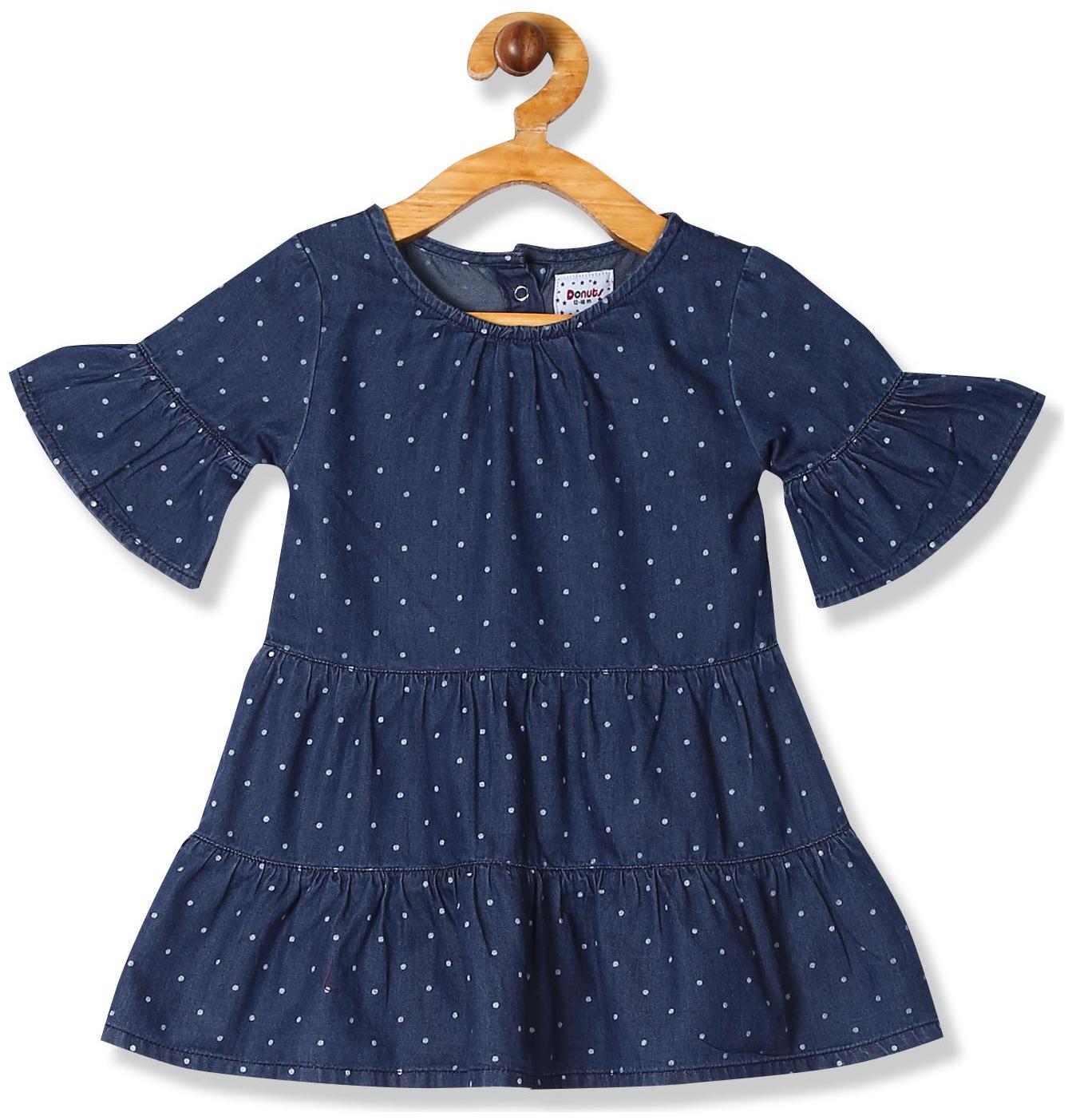 

Donuts Baby girl Cotton Polka dots Princess frock - Blue