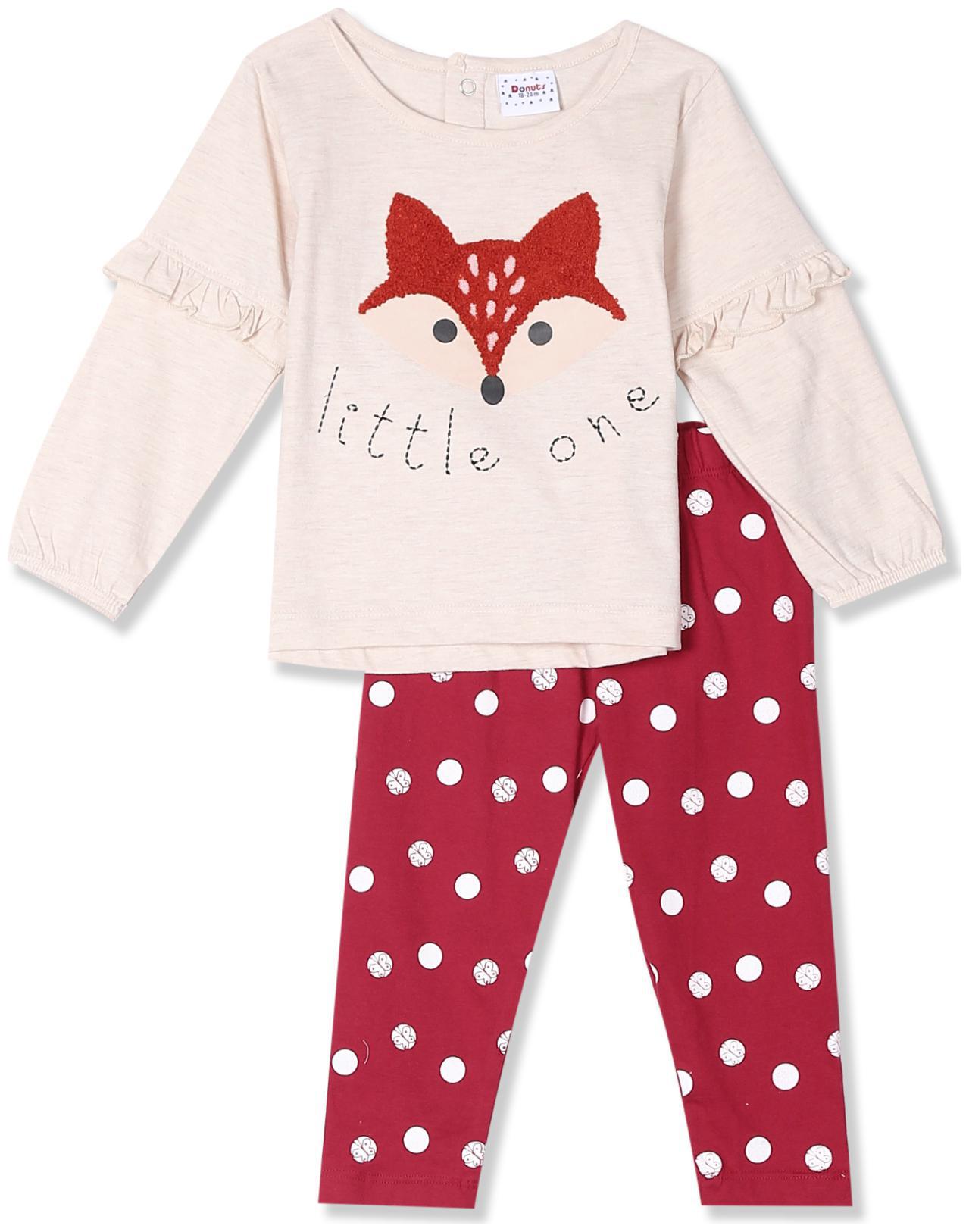 

Donuts Baby girl Top bottom set - Multi