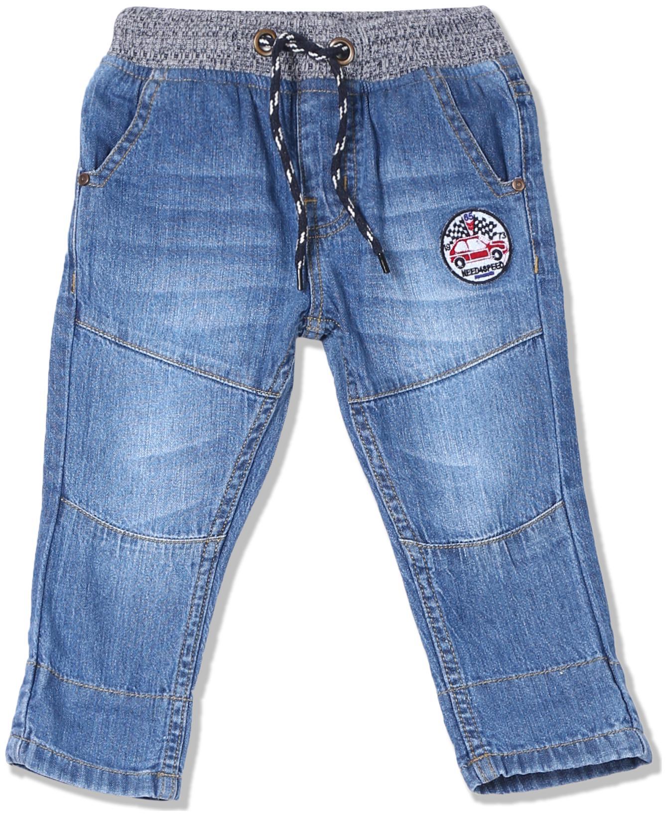 

Donuts Baby boy Cotton Solid Jeans - Blue