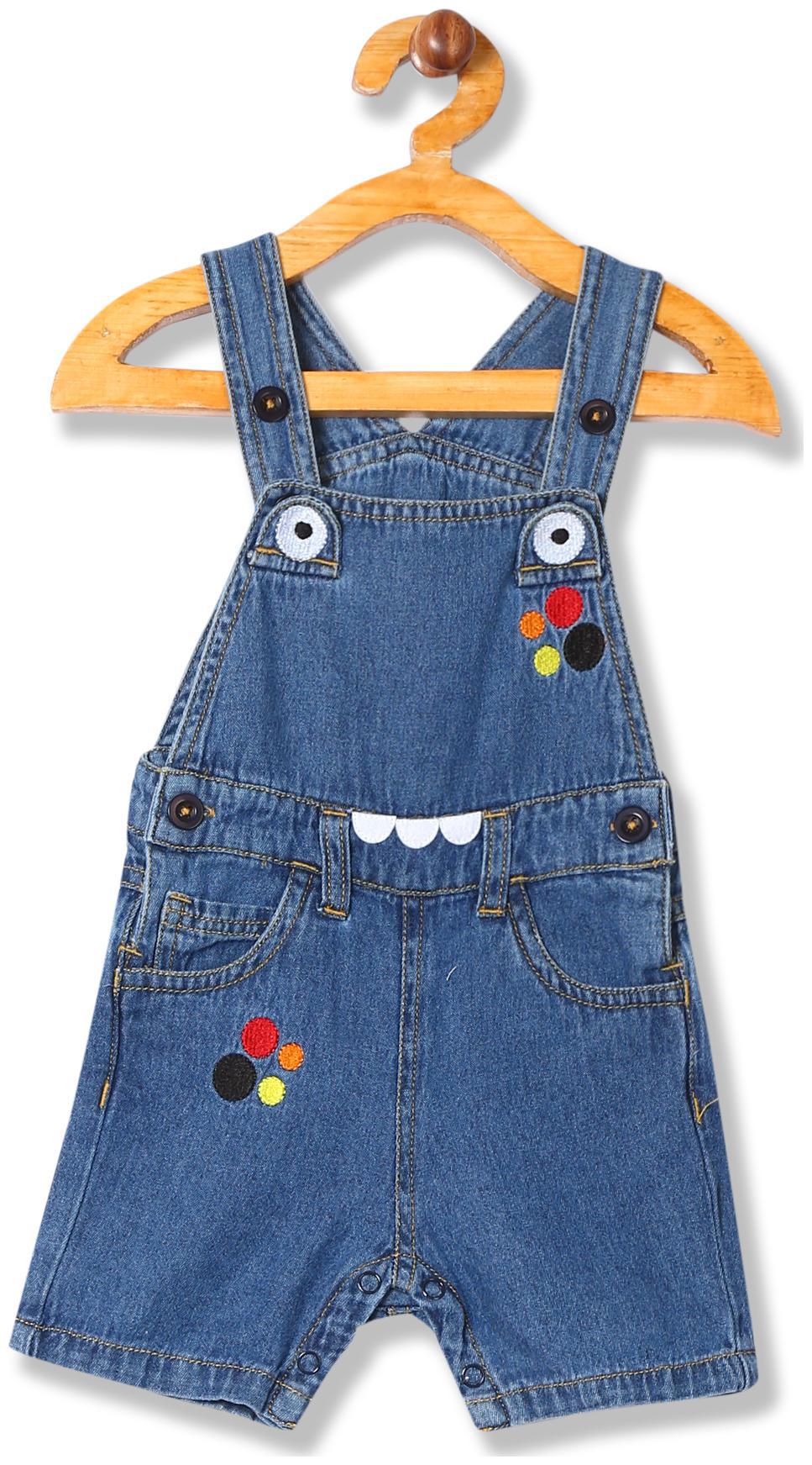 

Donuts Baby boy Cotton Acid wash Shorts - Blue