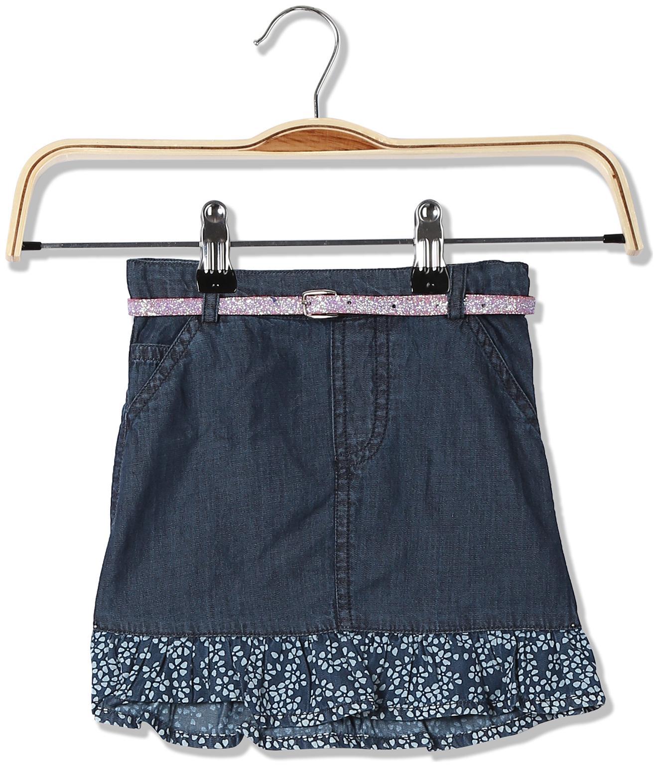 

Donuts Baby girl Cotton Solid Skirt - Blue