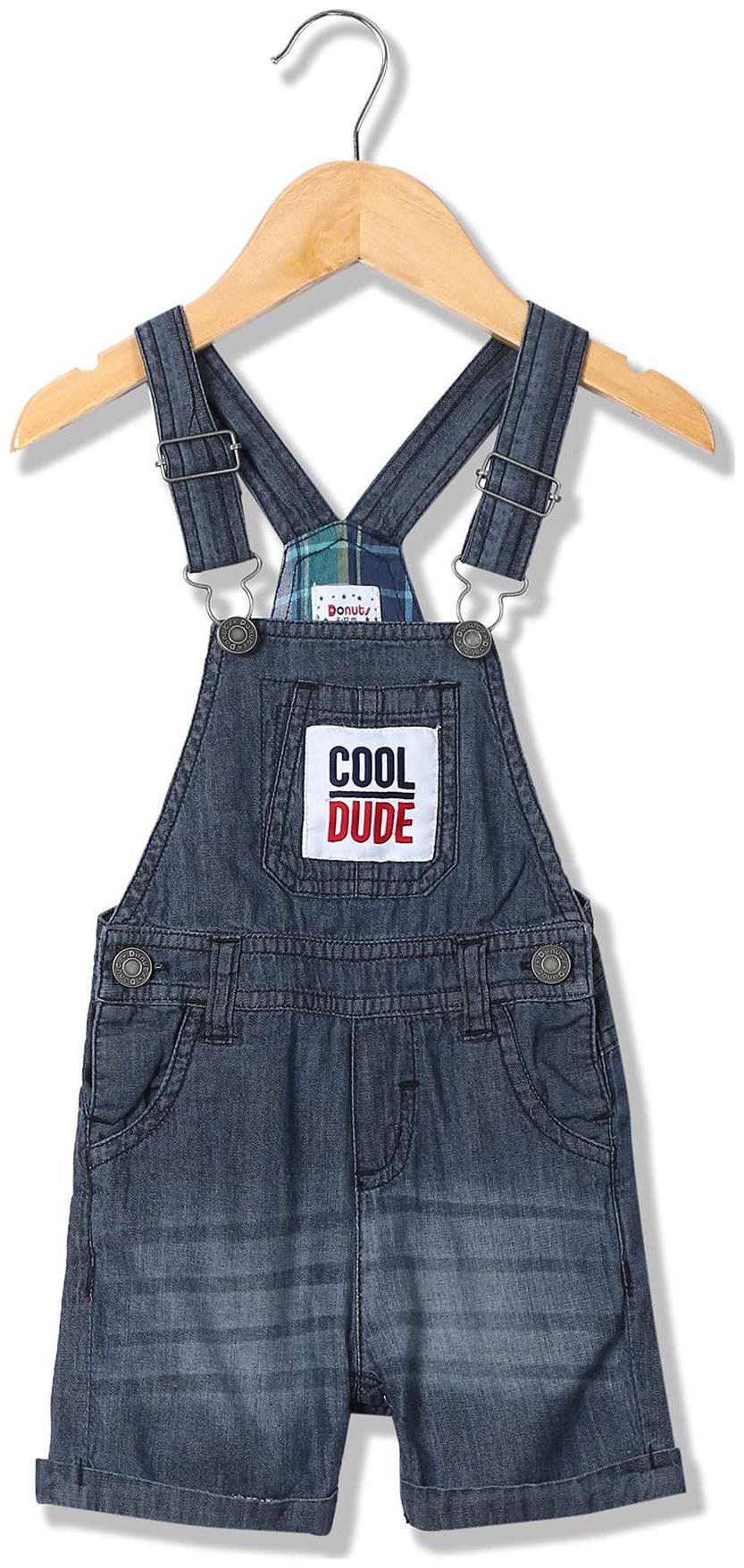 

Donuts Baby boy Cotton Solid Winterwear onesie and romper - Blue