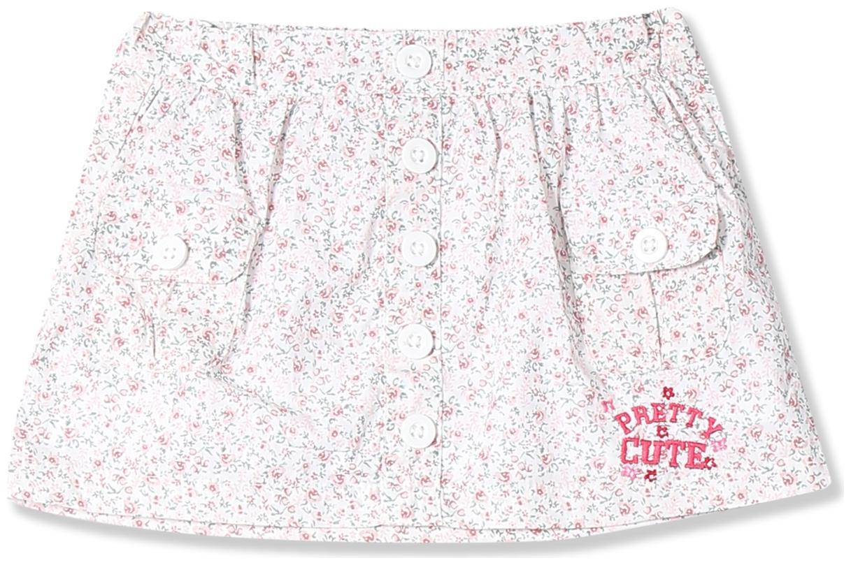 

Donuts Baby girl Cotton Printed Skirt - White