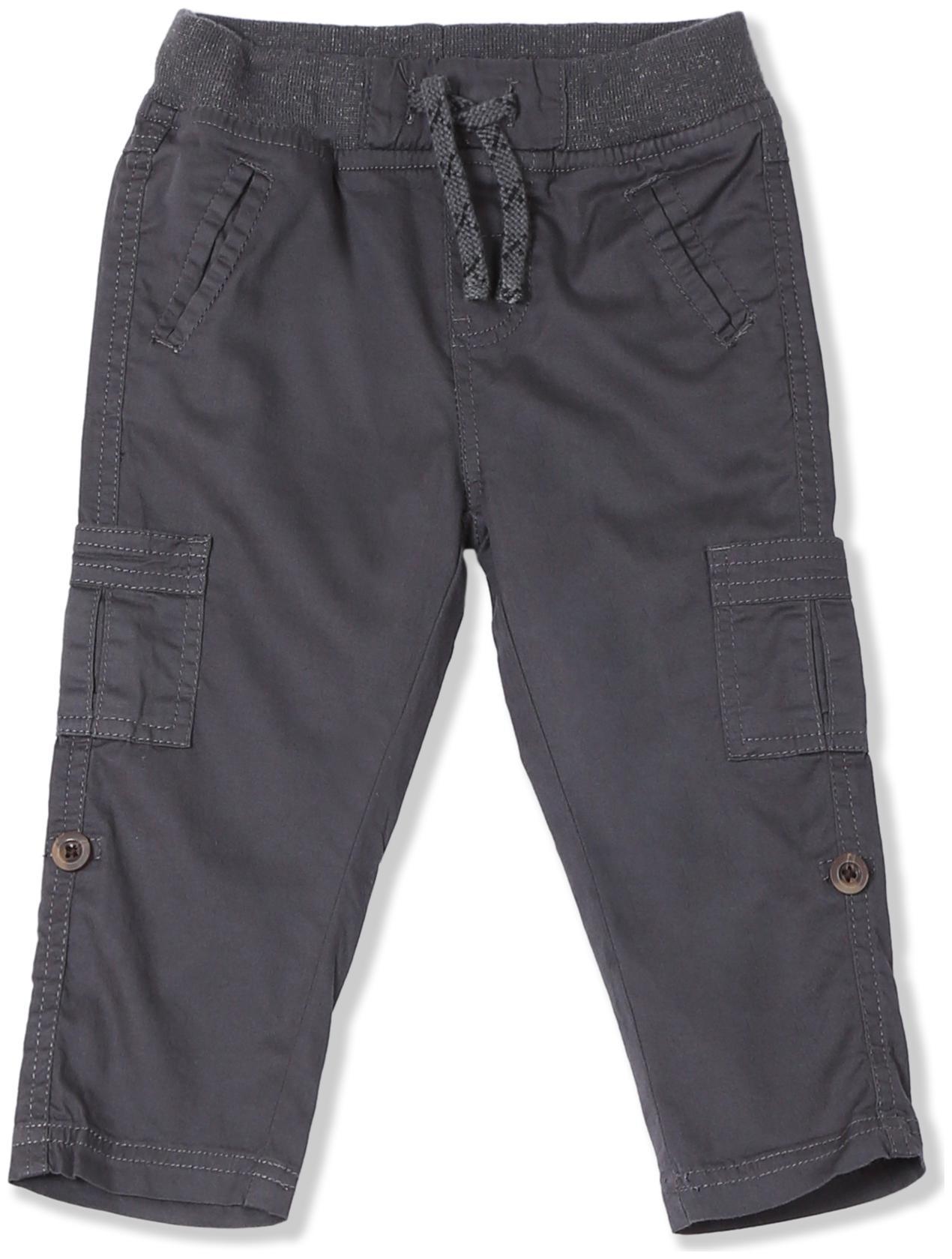 

Donuts Baby boy Cotton Solid Trousers - Grey