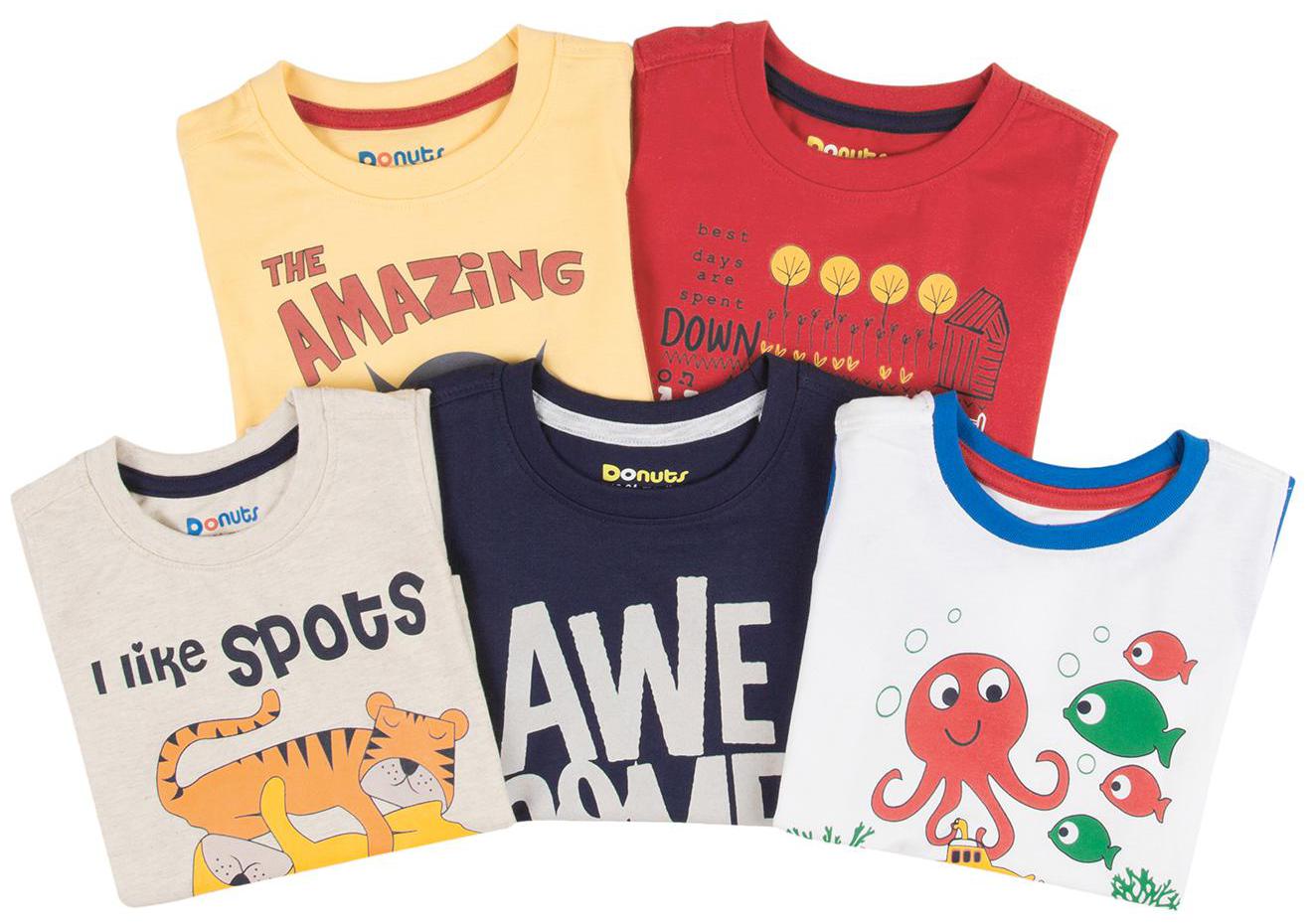 

Donuts Cotton Printed T shirt for Baby Boy - Multi