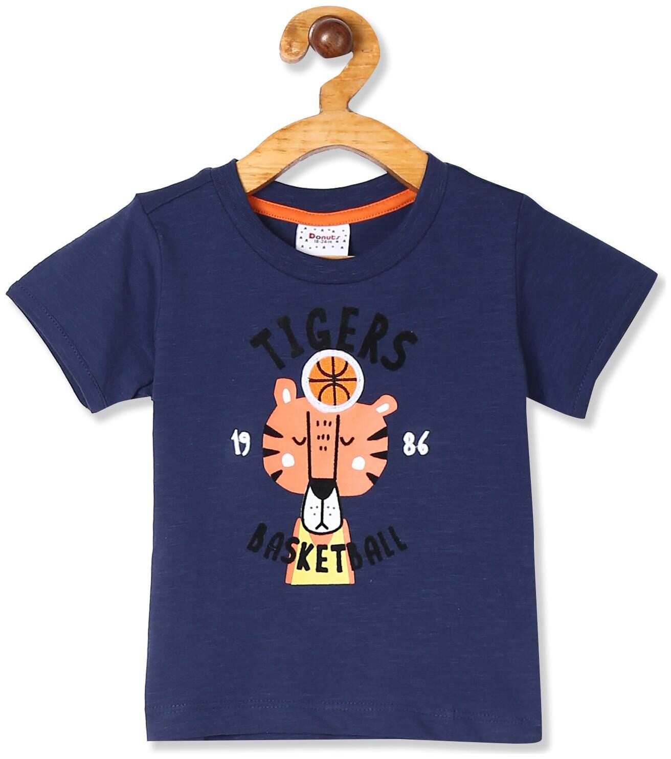 

Donuts Cotton Printed T shirt for Baby Boy - Blue