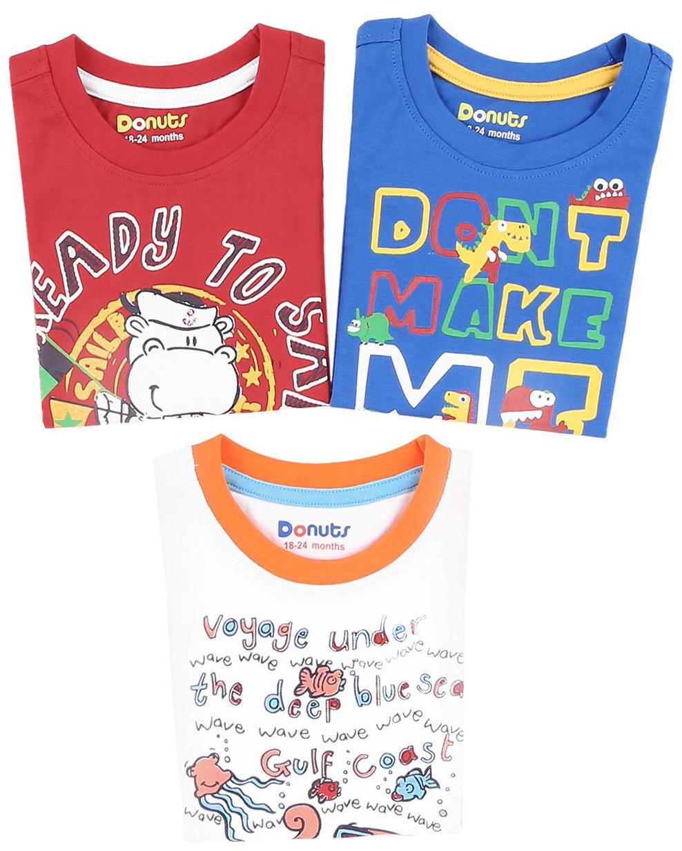 

Donuts Cotton Printed T shirt for Baby Boy - Multi