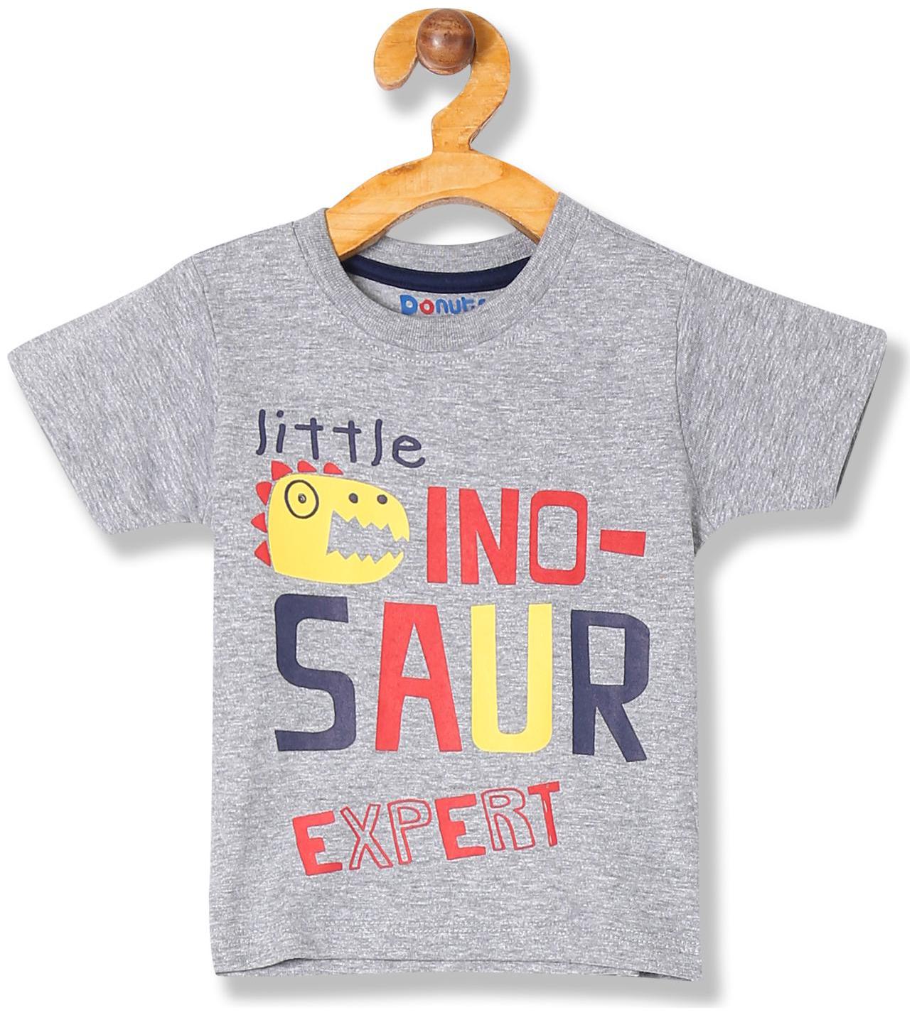 

Donuts Cotton Printed T shirt for Baby Boy - Grey
