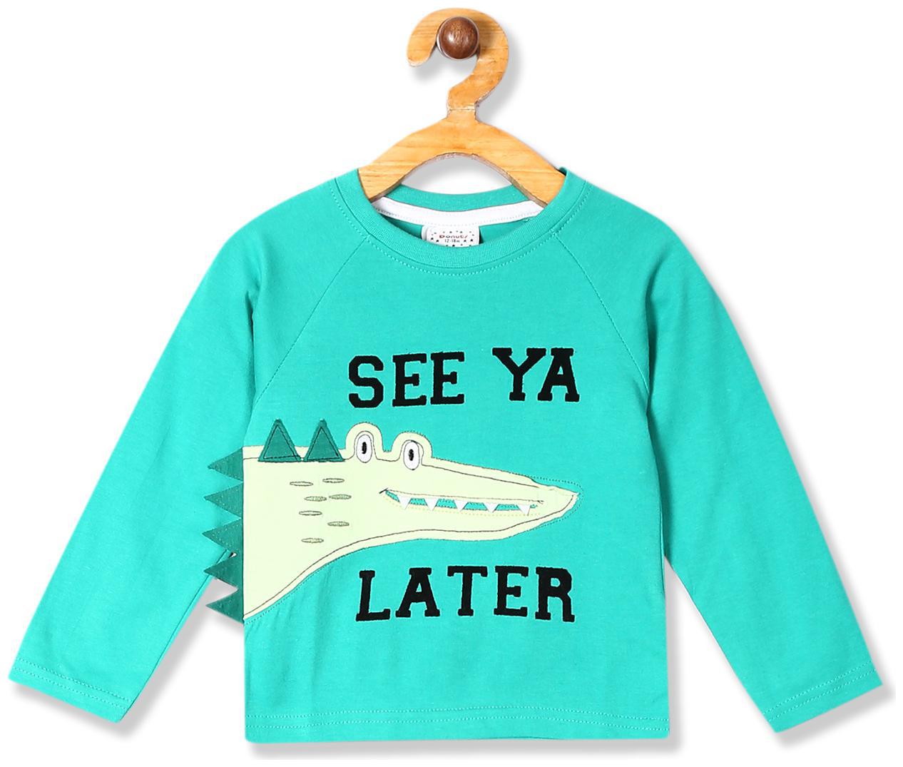 

Donuts Cotton Printed T shirt for Baby Boy - Green
