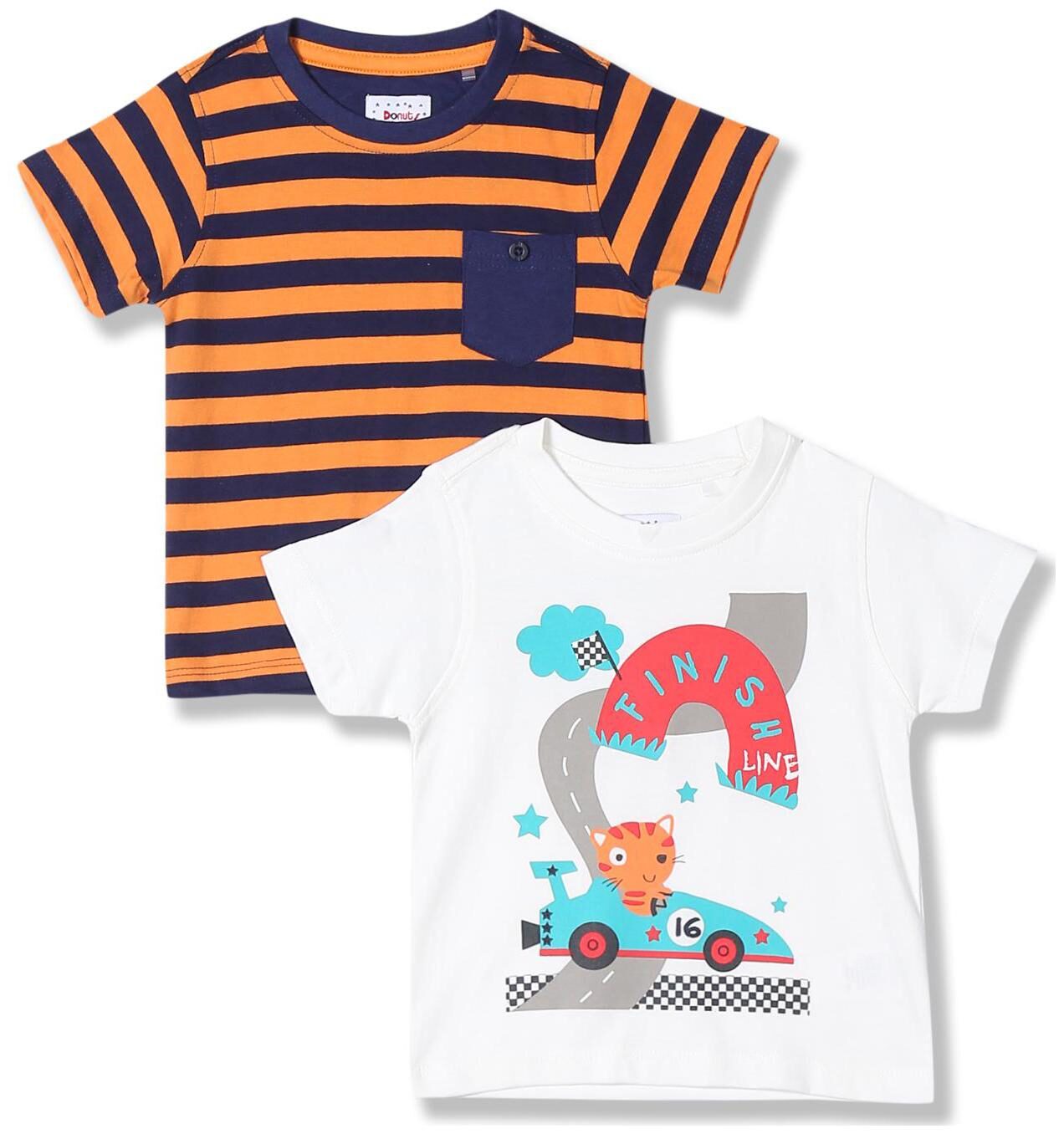 

Donuts Cotton Printed T shirt for Baby Boy - Multi