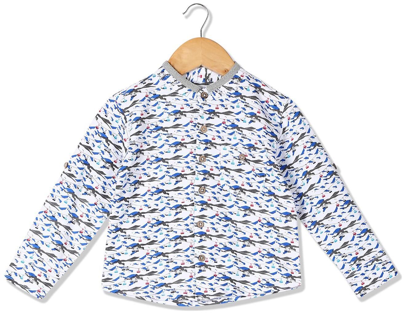 

Donuts Cotton Printed Shirt for Baby Boy - White