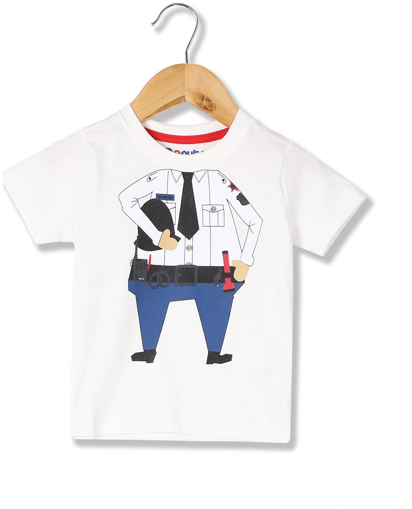 

Donuts Cotton Printed T shirt for Baby Boy - White