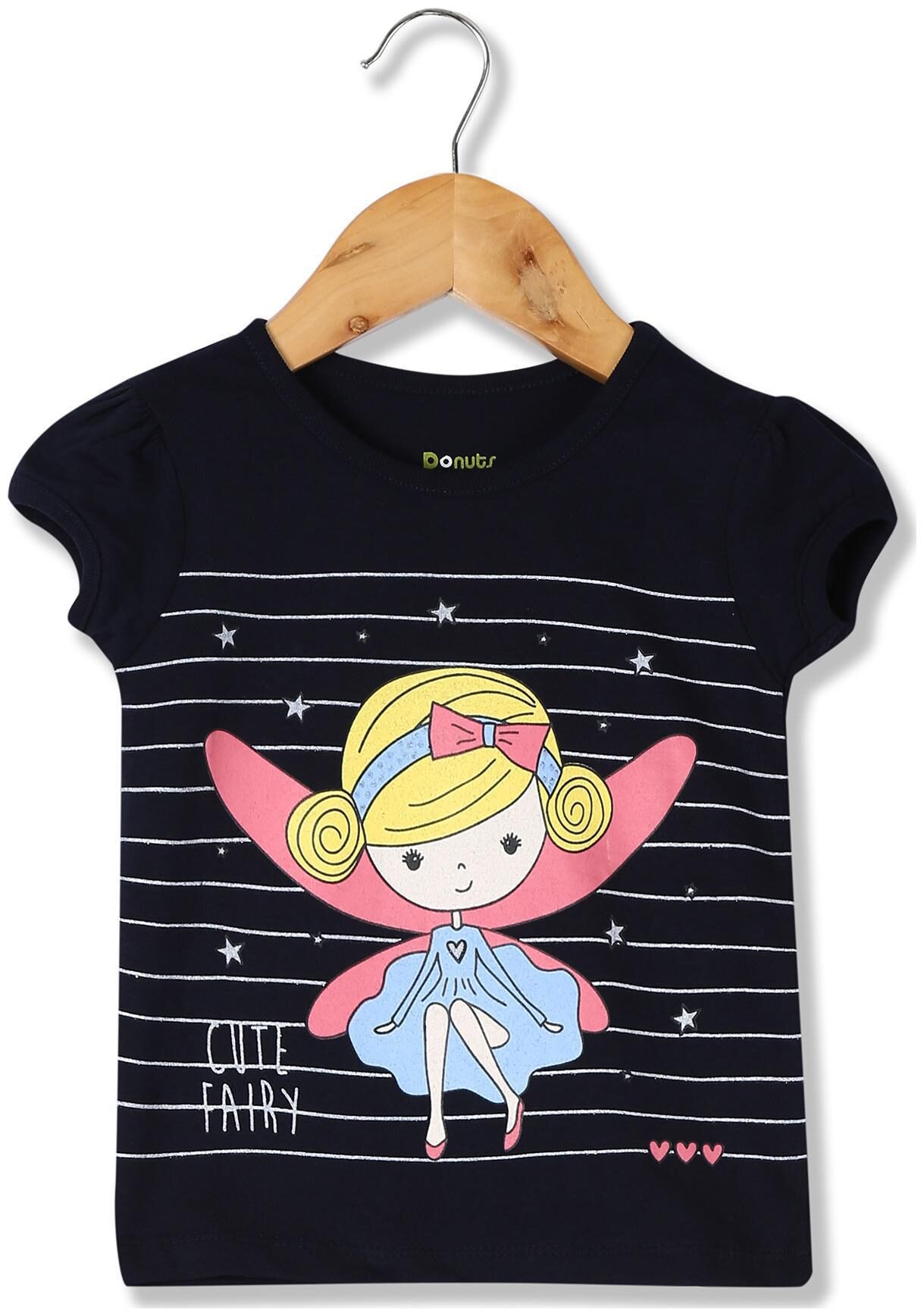 

Donuts Cotton Printed T shirt for Baby Girl - Blue
