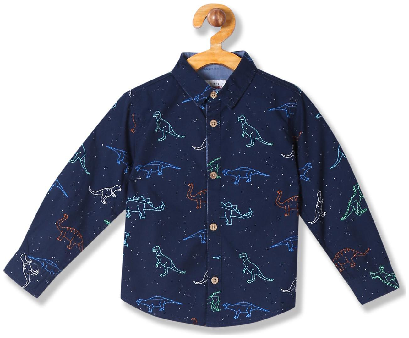 

Donuts Cotton Printed Shirt for Baby Boy - Blue