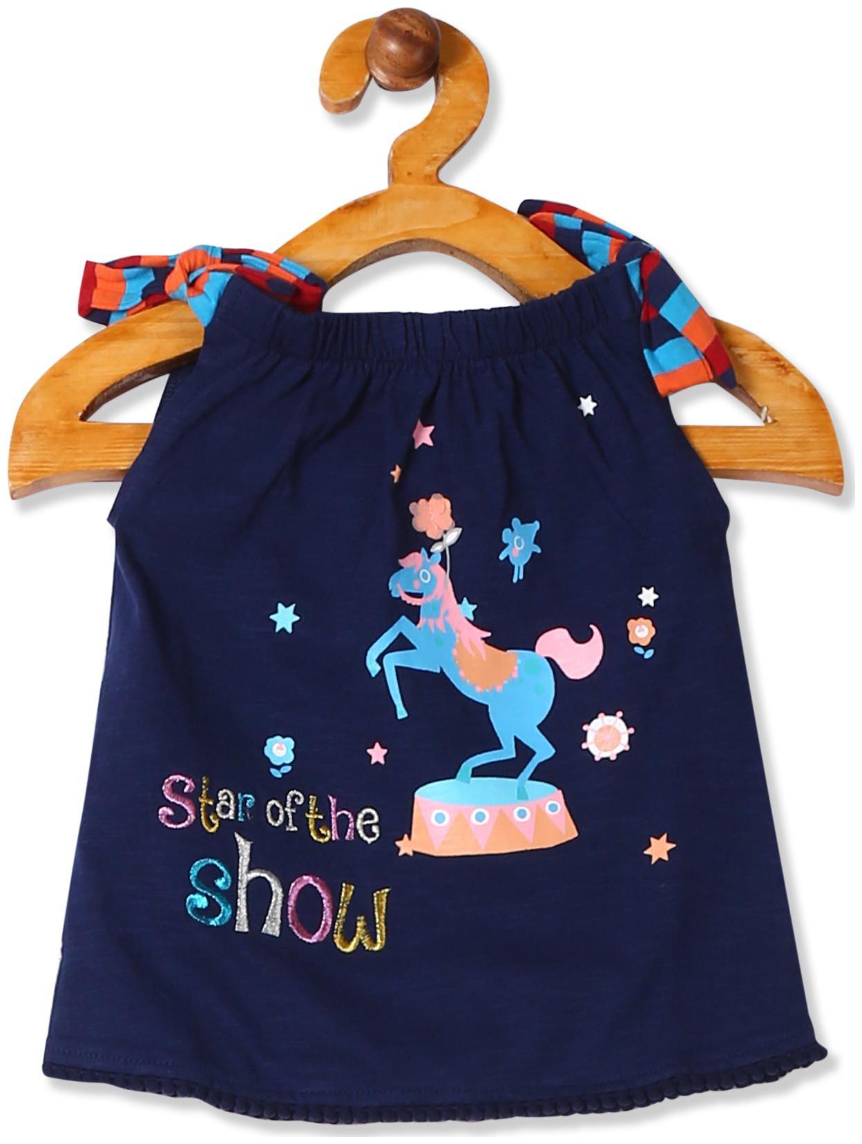 

Donuts Cotton Printed Top for Baby Girl - Blue