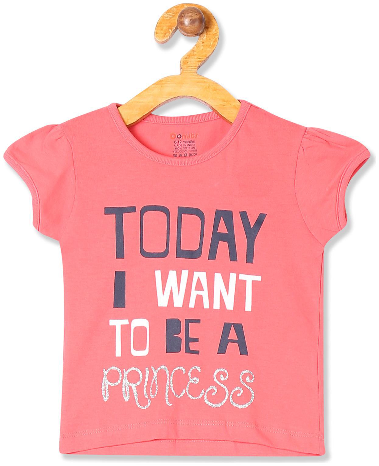 

Donuts Cotton Printed T shirt for Baby Girl - Pink