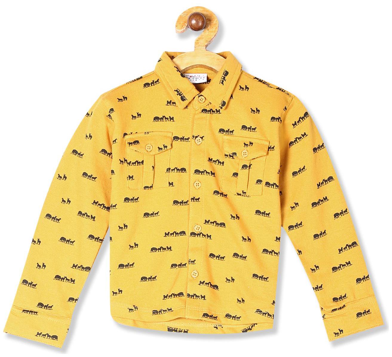 

Donuts Cotton Printed Shirt for Baby Boy - Yellow
