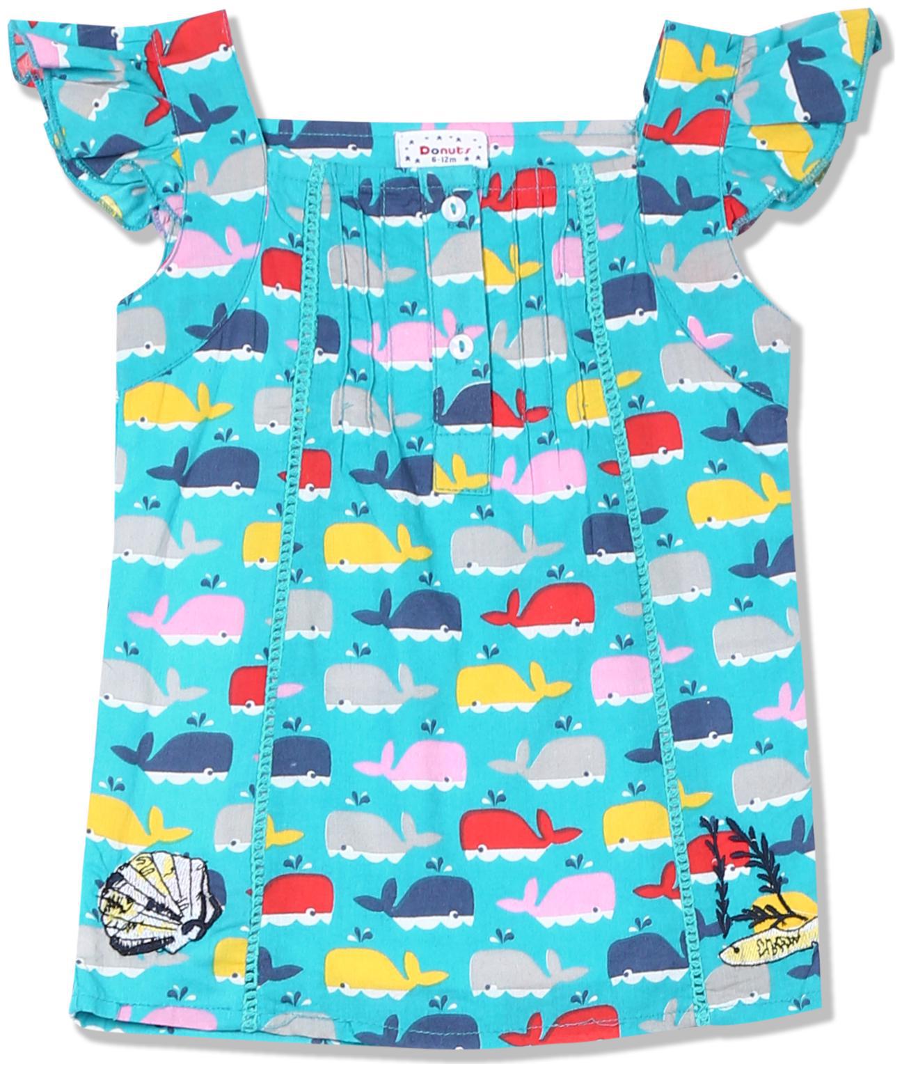 

Donuts Cotton Printed Top for Baby Girl - Blue