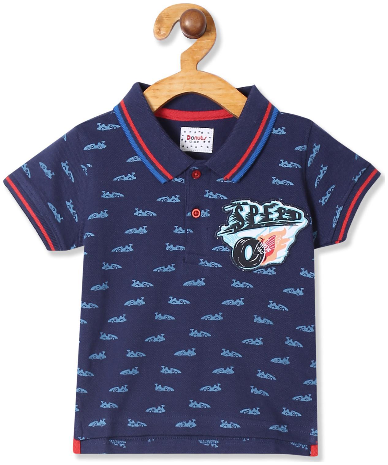 

Donuts Cotton Printed T shirt for Baby Boy - Blue