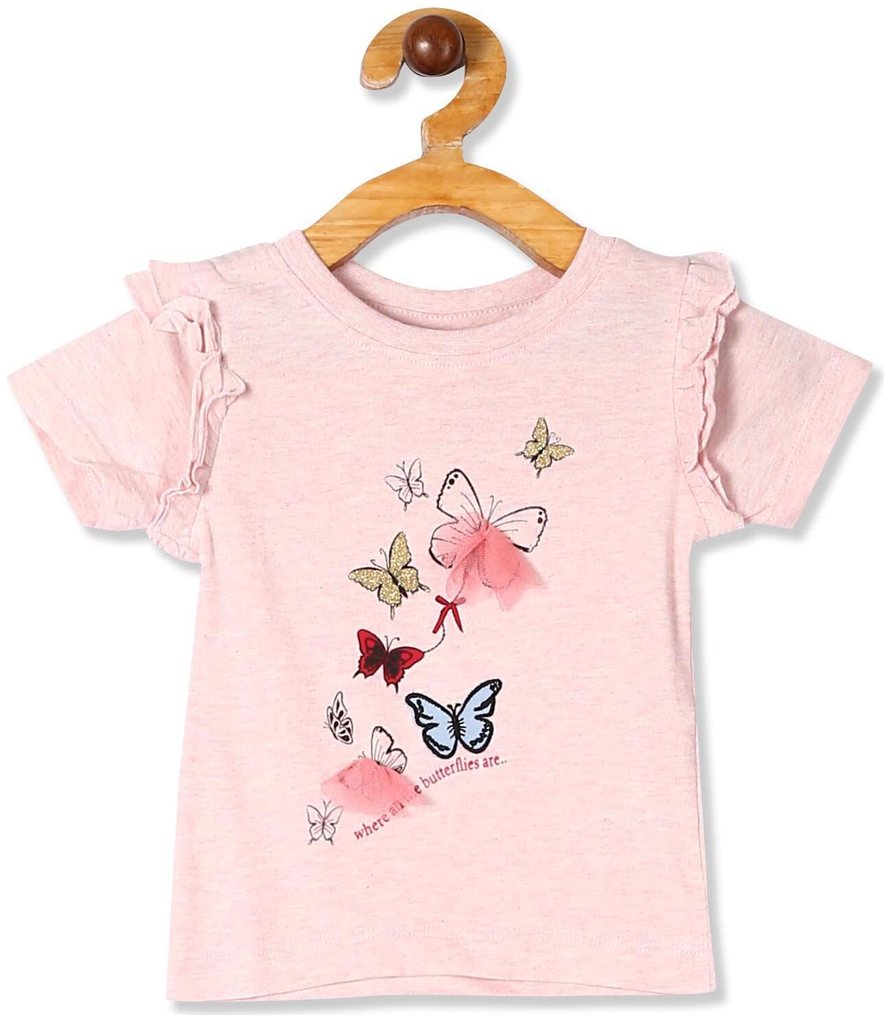

Donuts Cotton Printed T shirt for Baby Girl - Pink