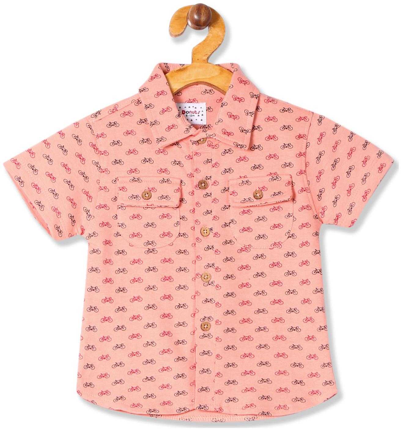 

Donuts Cotton Printed Shirt for Baby Boy - Pink