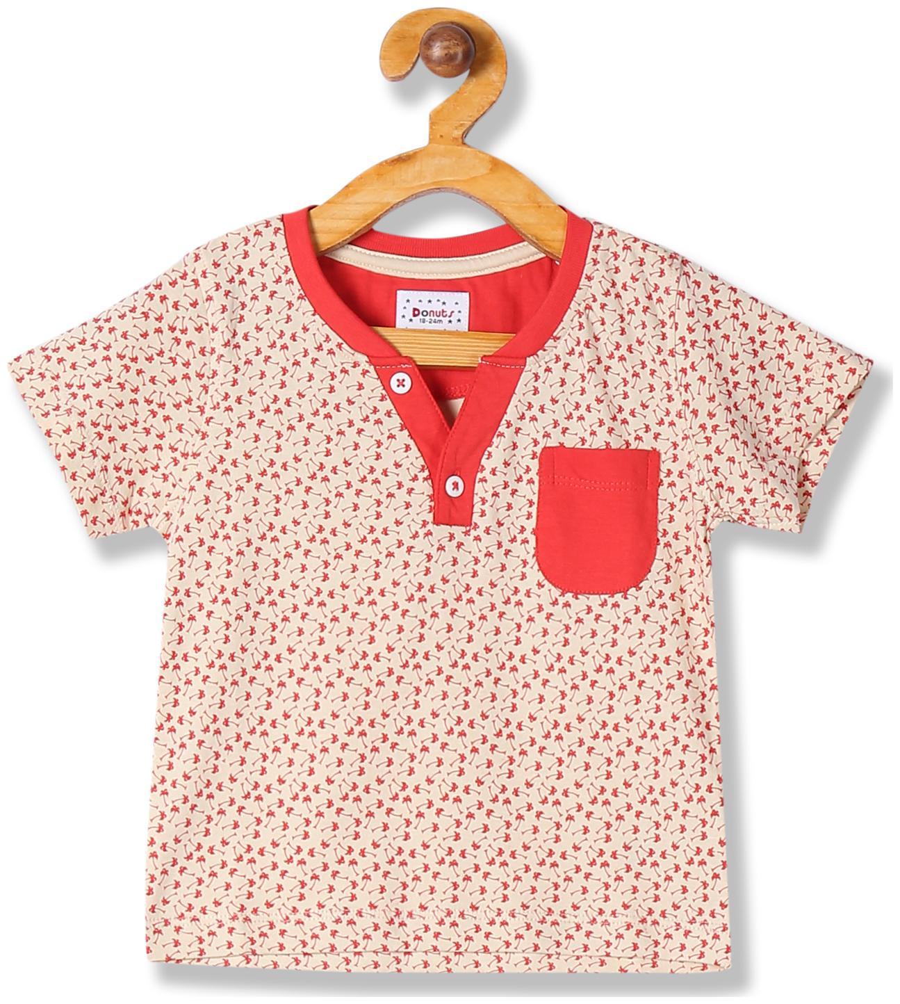 

Donuts Cotton blend Printed T shirt for Baby Boy - White