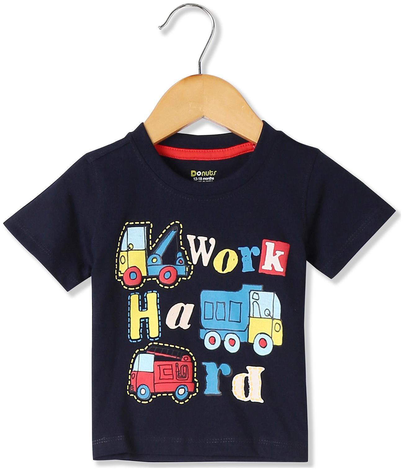 

Donuts Cotton Printed T shirt for Baby Boy - Blue