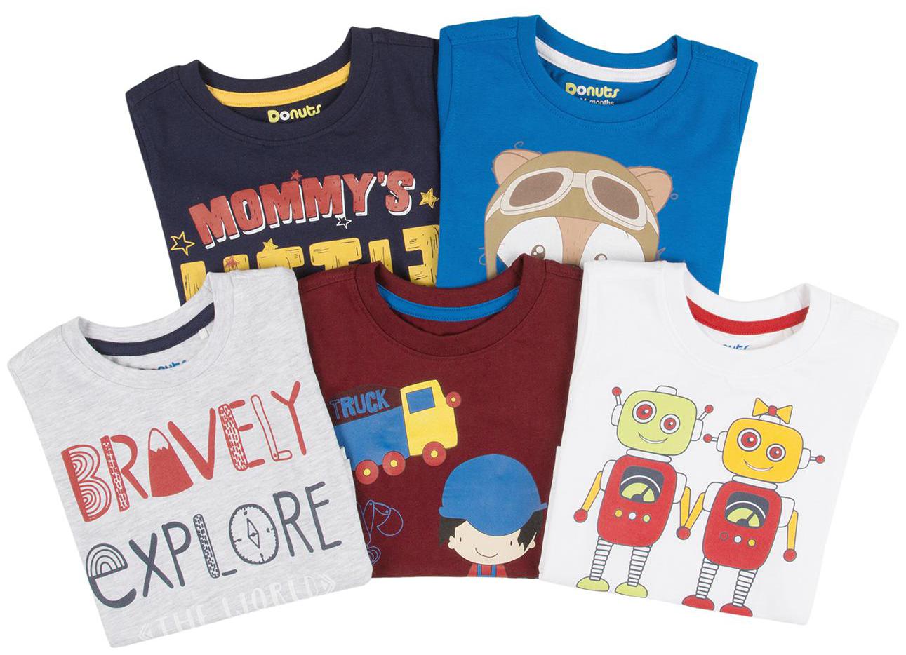 

Donuts Cotton Printed T shirt for Baby Boy - Multi