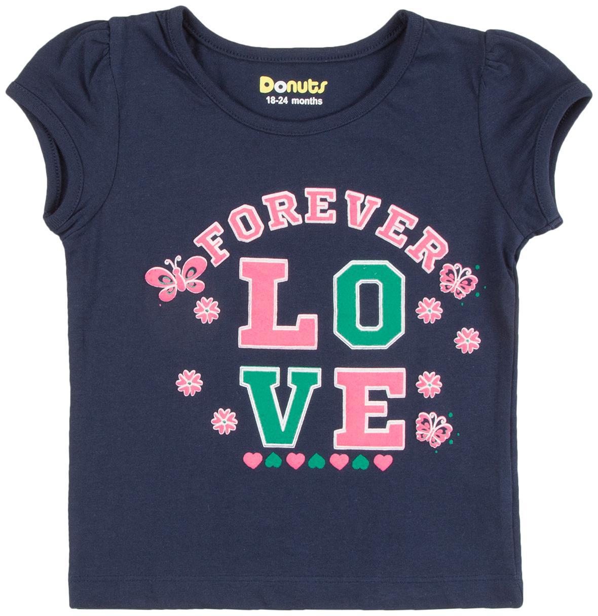 

Donuts Cotton Printed T shirt for Baby Girl - Blue