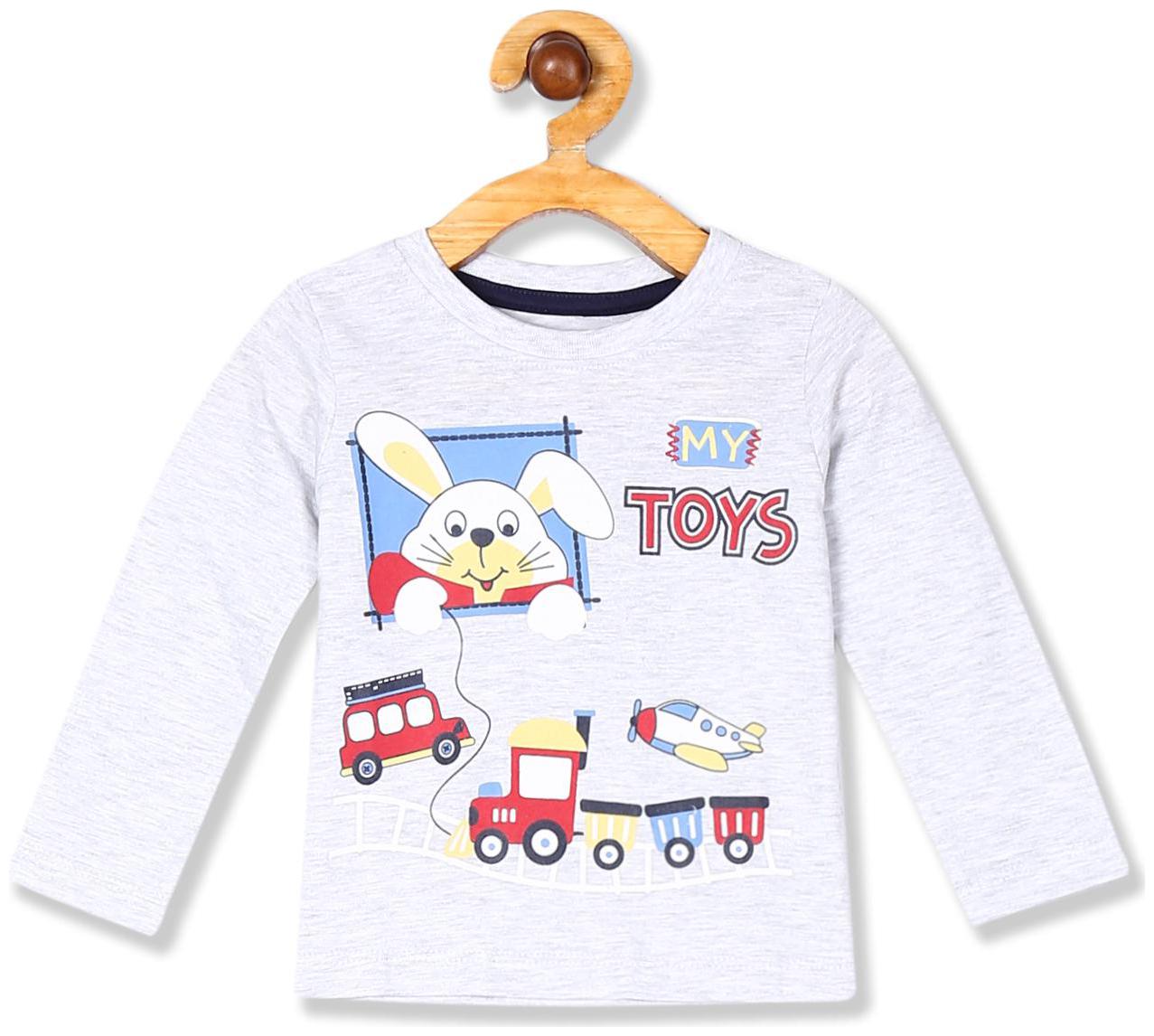 

Donuts Cotton Printed T shirt for Baby Boy - Grey