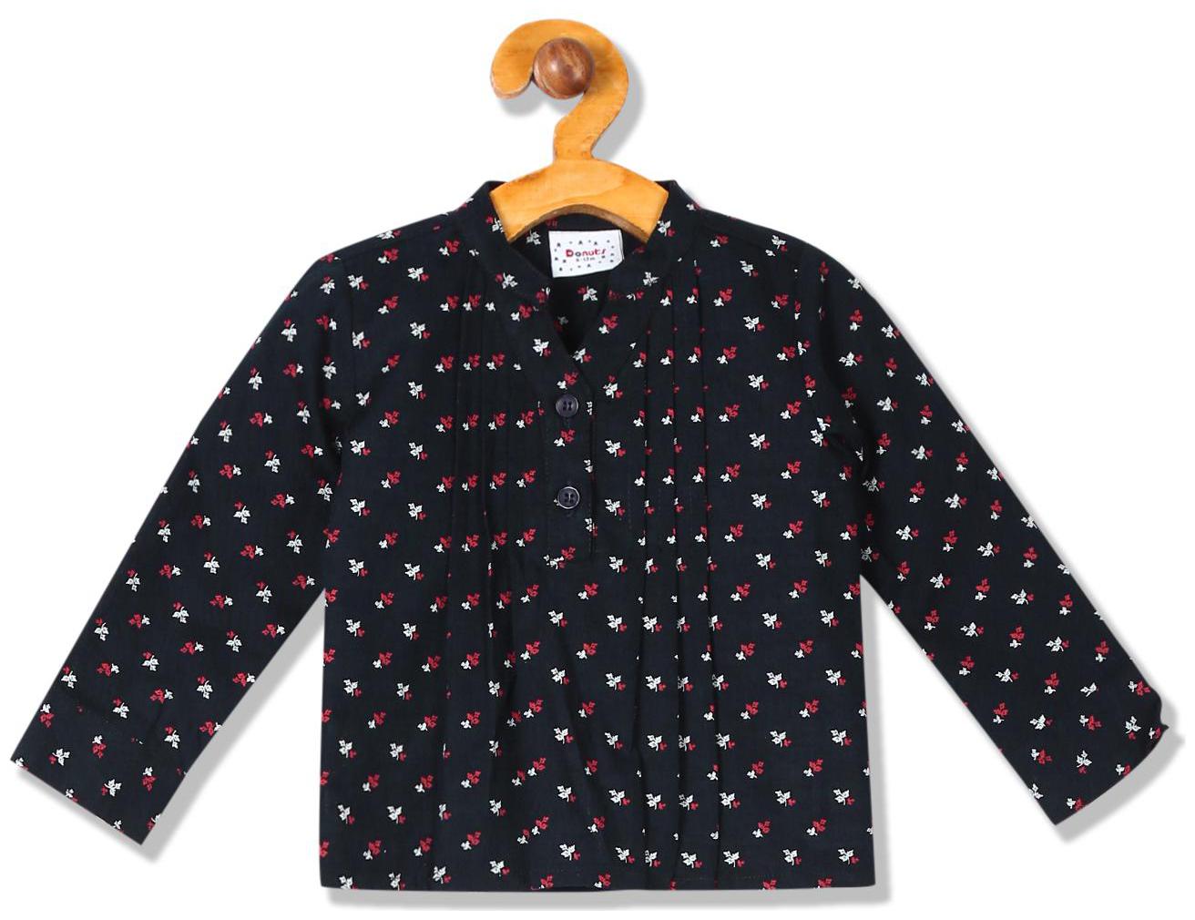 

Donuts Cotton Printed Top for Baby Girl - Blue