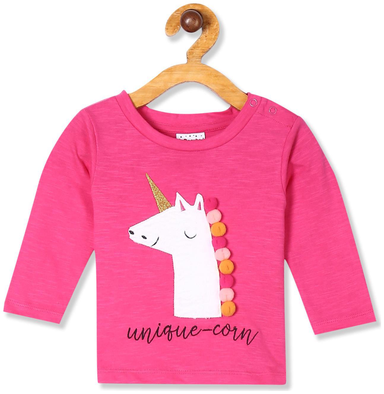 

Donuts Cotton Printed T shirt for Baby Girl - Pink