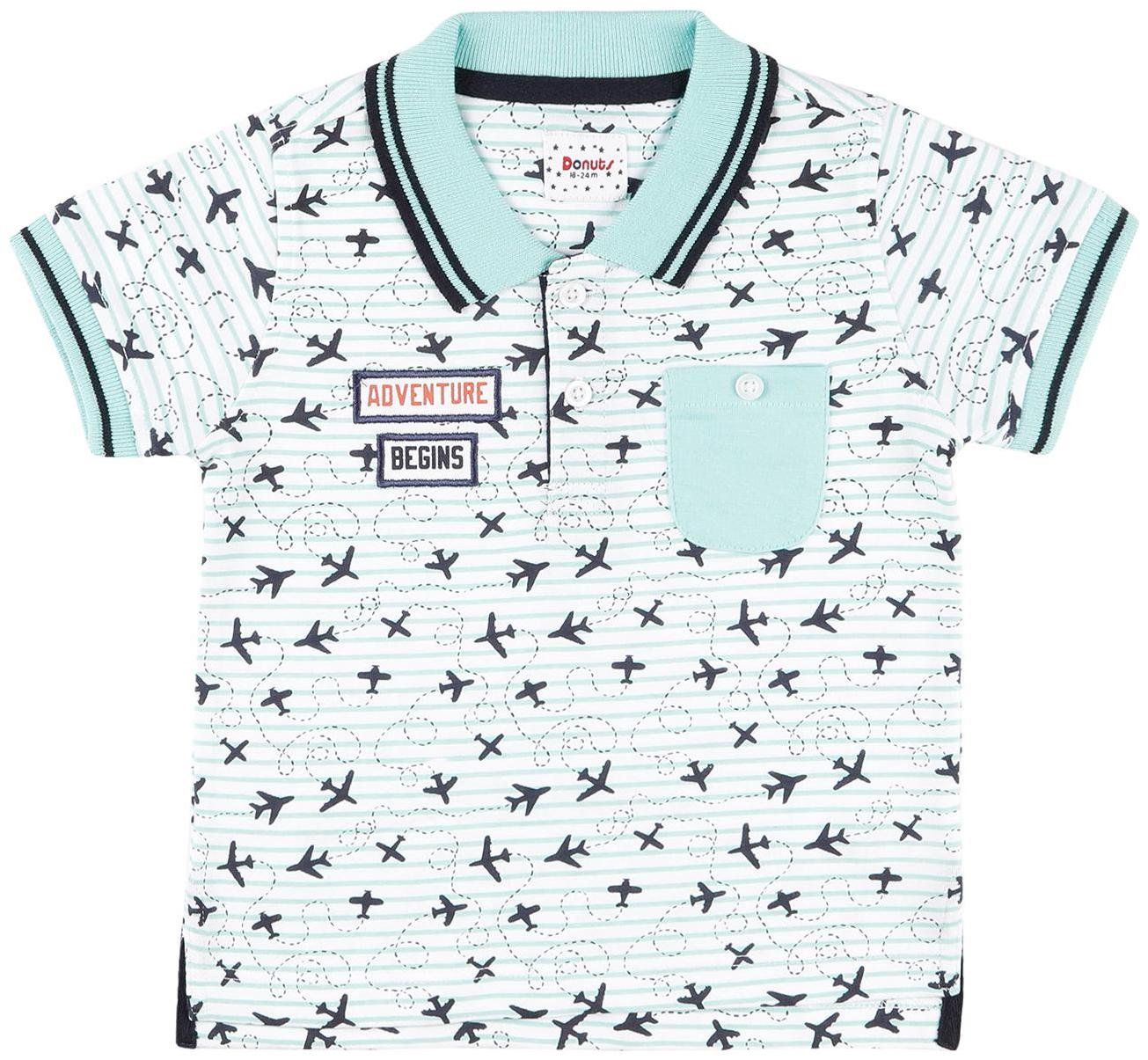 

Donuts Cotton Printed T shirt for Baby Boy - Green