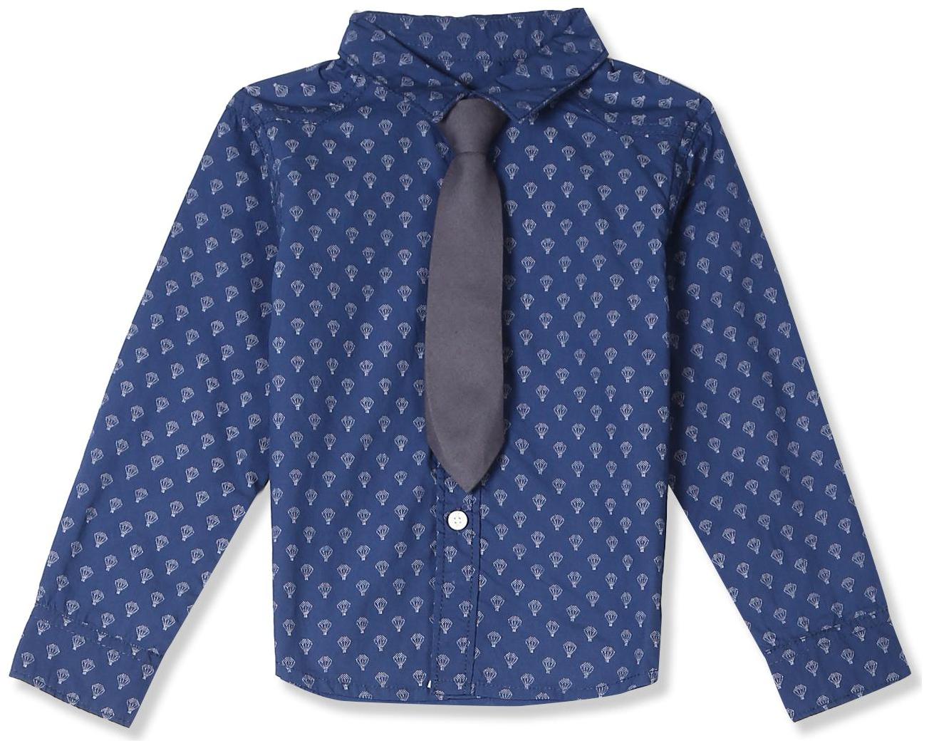 

Donuts Cotton Printed Shirt for Baby Boy - Blue