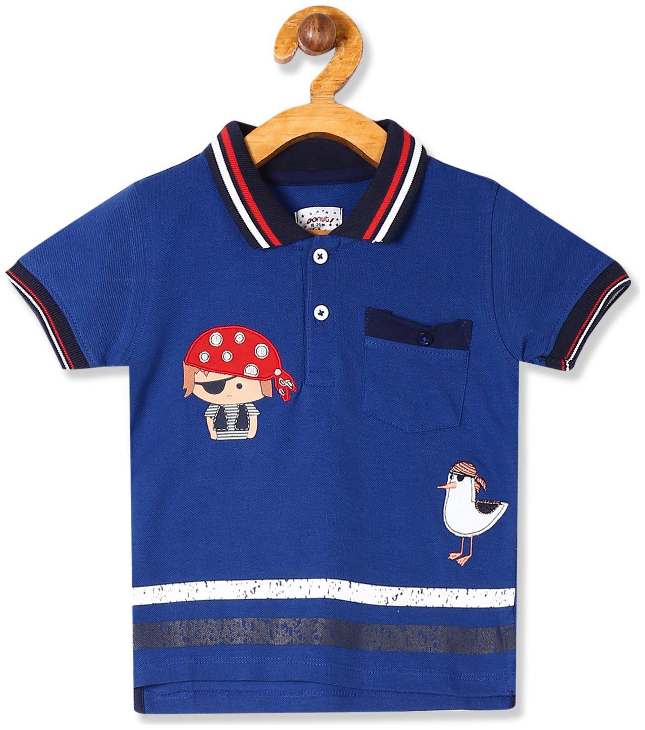 

Donuts Cotton Printed T shirt for Baby Boy - Blue