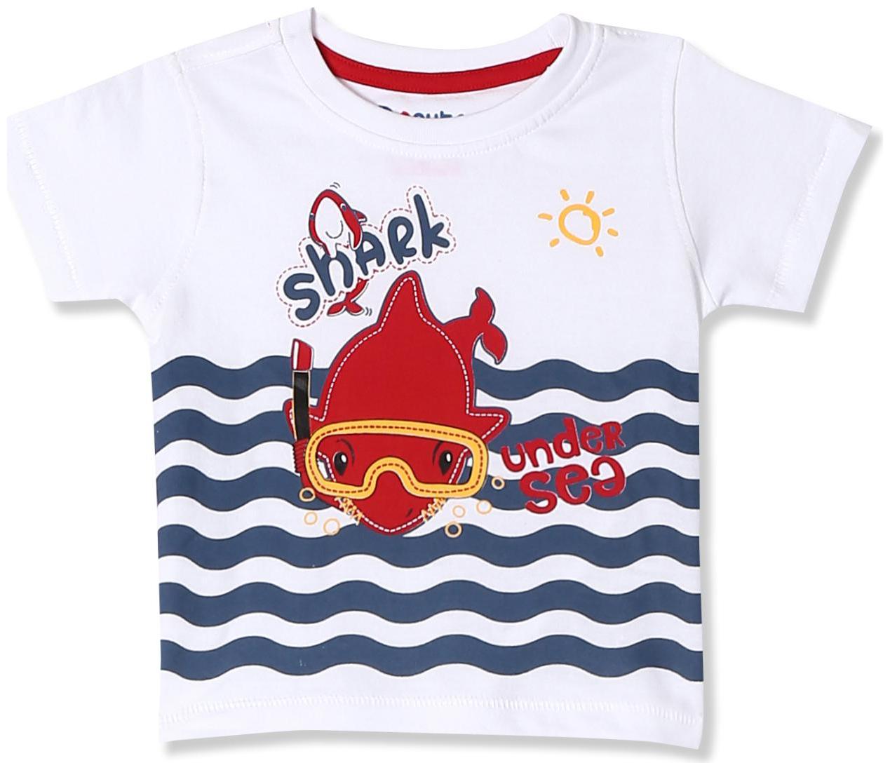 

Donuts Cotton Printed T shirt for Baby Boy - White