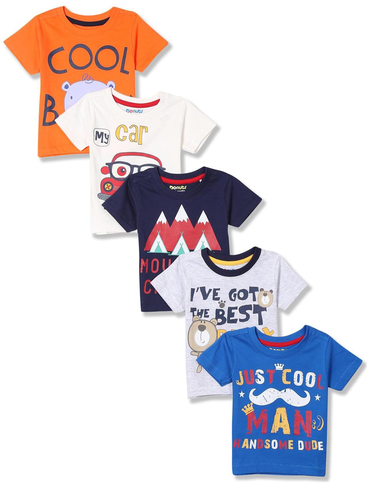 

Donuts Cotton Printed T shirt for Baby Boy - Multi