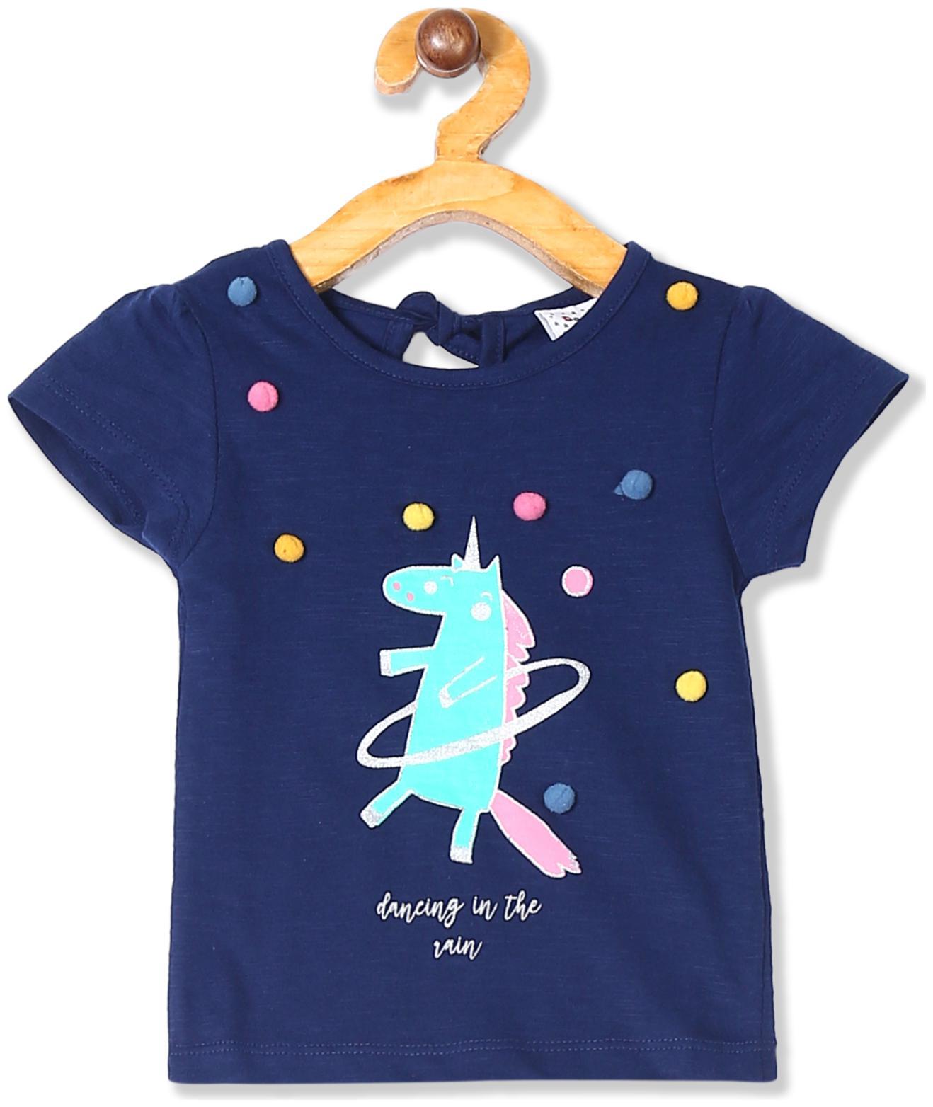 

Donuts Cotton Printed Top for Baby Girl - Blue