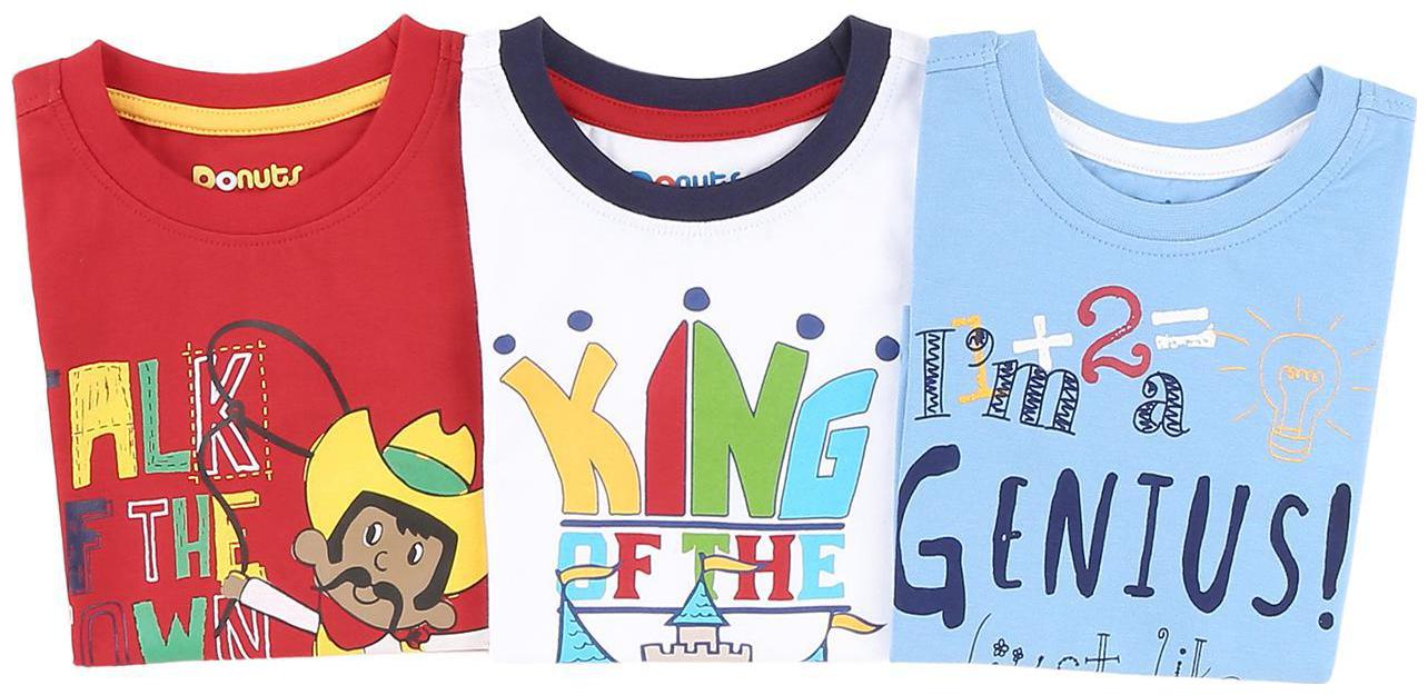 

Donuts Cotton Printed T shirt for Baby Boy - Multi