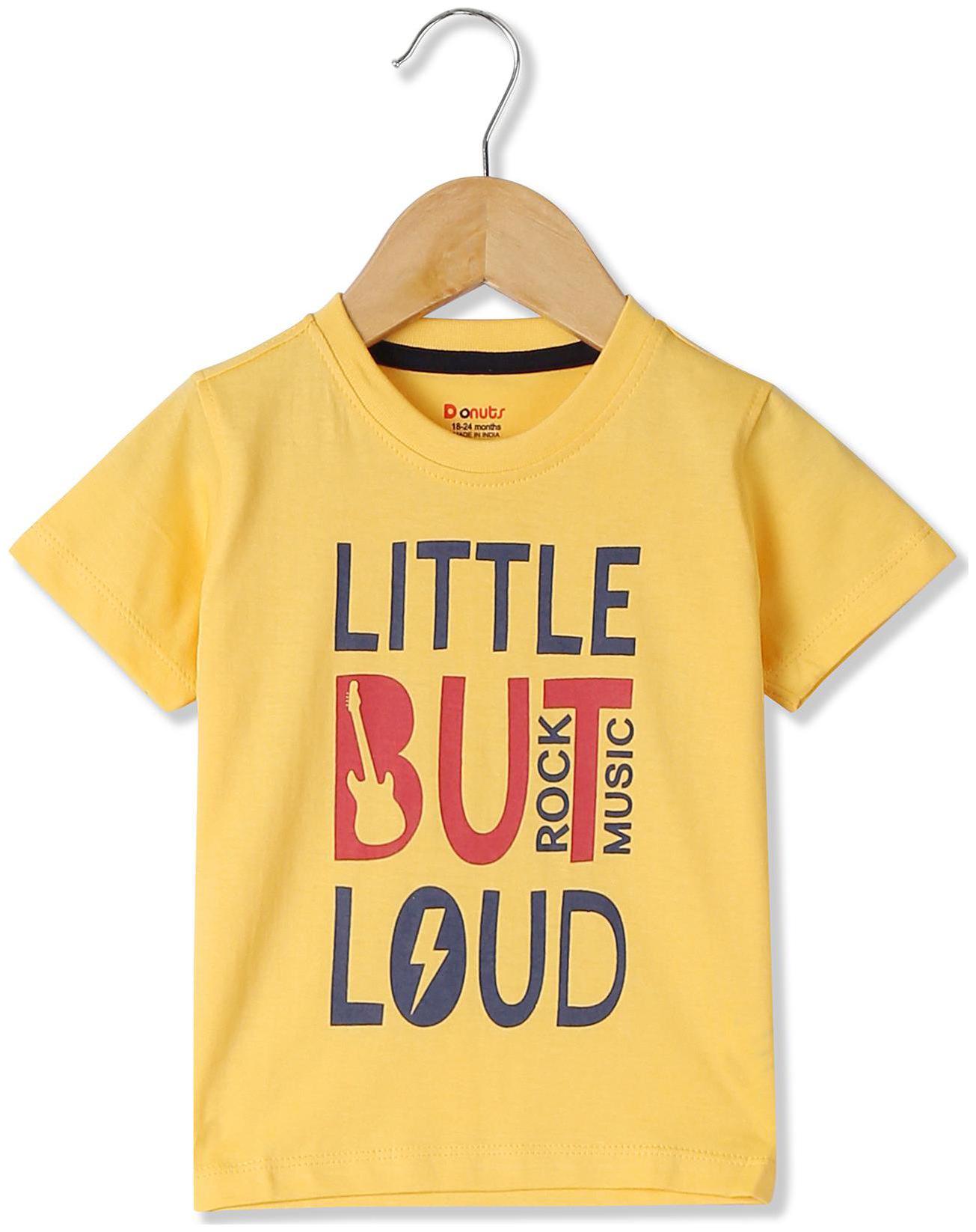 

Donuts Cotton Printed T shirt for Baby Boy - Yellow