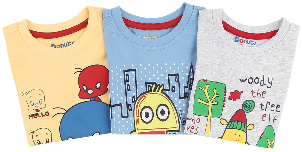 

Donuts Cotton Printed T shirt for Baby Boy - Multi