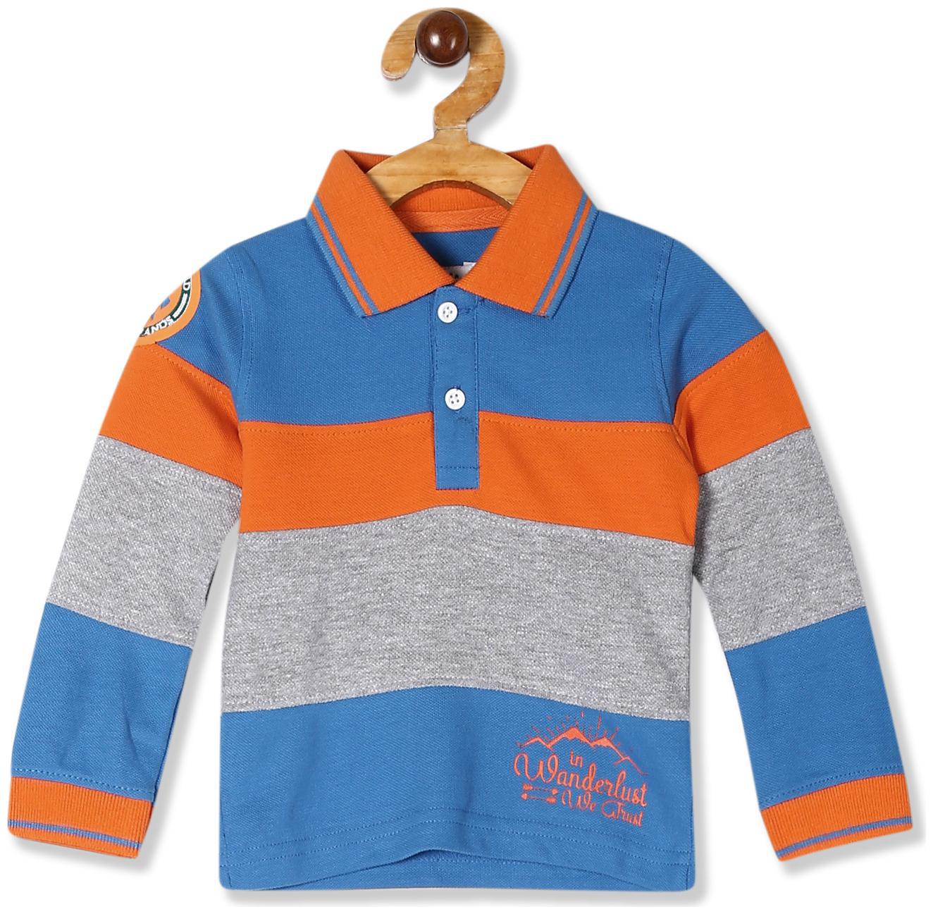 

Donuts Cotton Colorblocked T shirt for Baby Boy - Multi