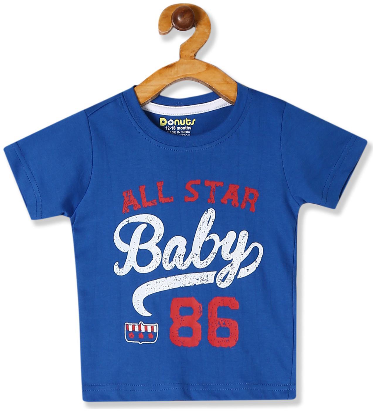 

Donuts Cotton Printed T shirt for Baby Boy - Blue